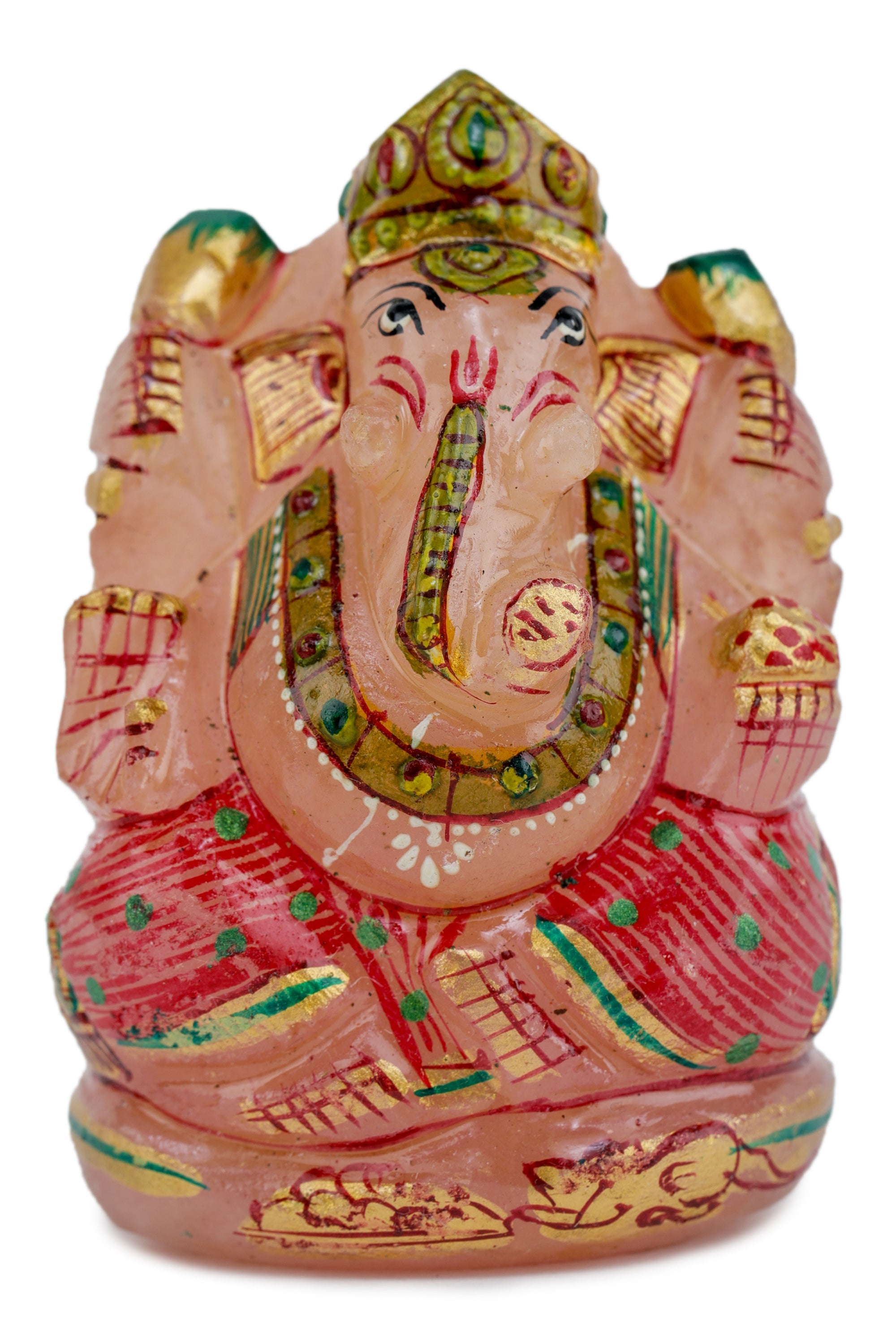 Studio Vaidik Rose Quartz Ganpati Made by Real Crystal - view 2