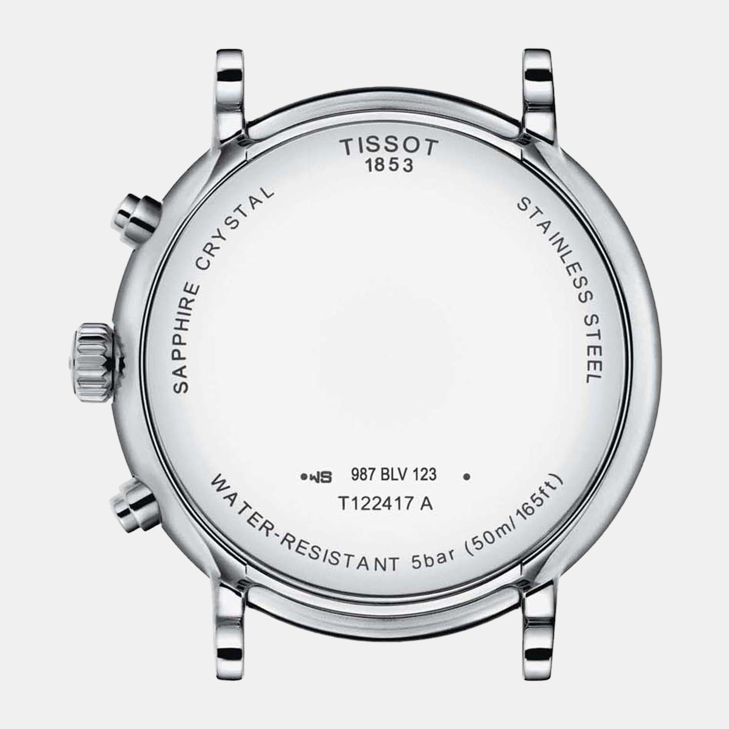 Tissot Carson Men Quartz Silver Dial Chronograph Leather Watch T1224171603300 - view 2