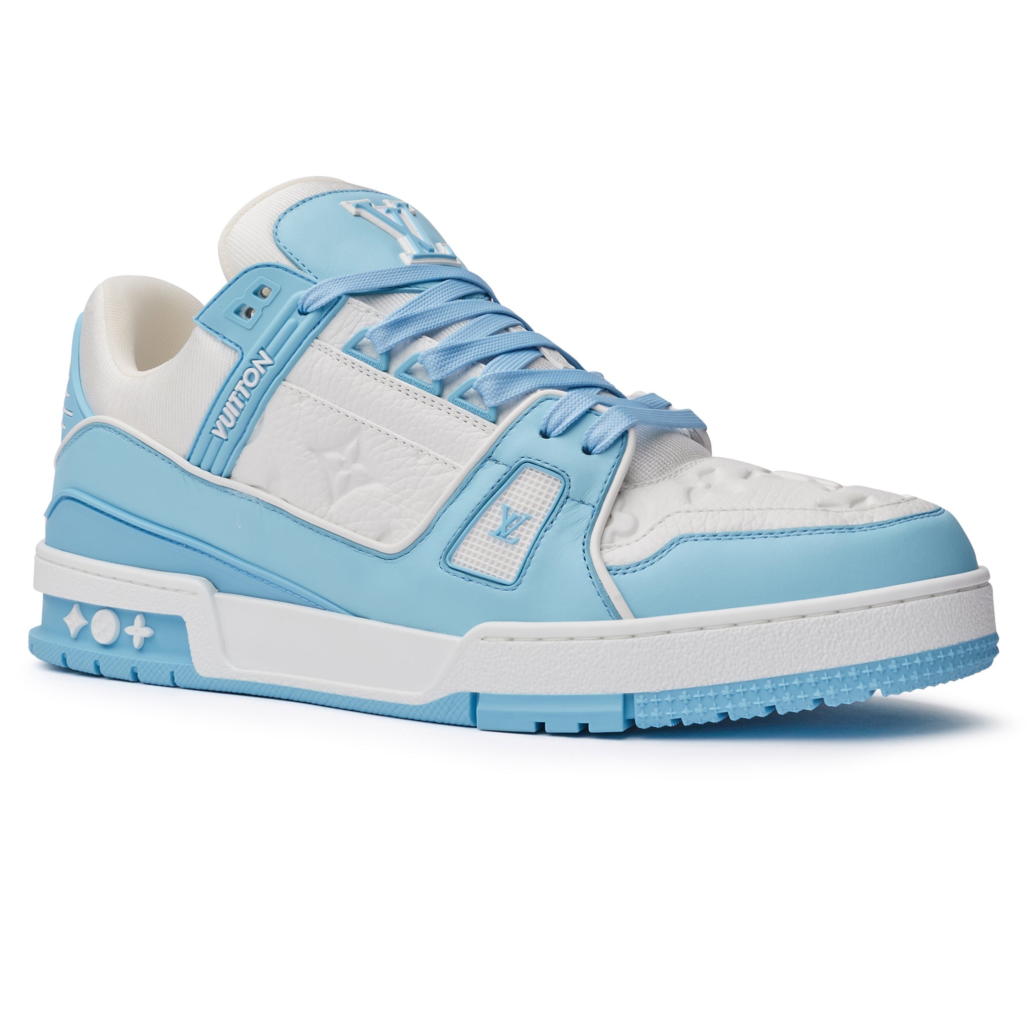 Louis Vuitton LV Monogram White Sky Blue Sneaker - view 2