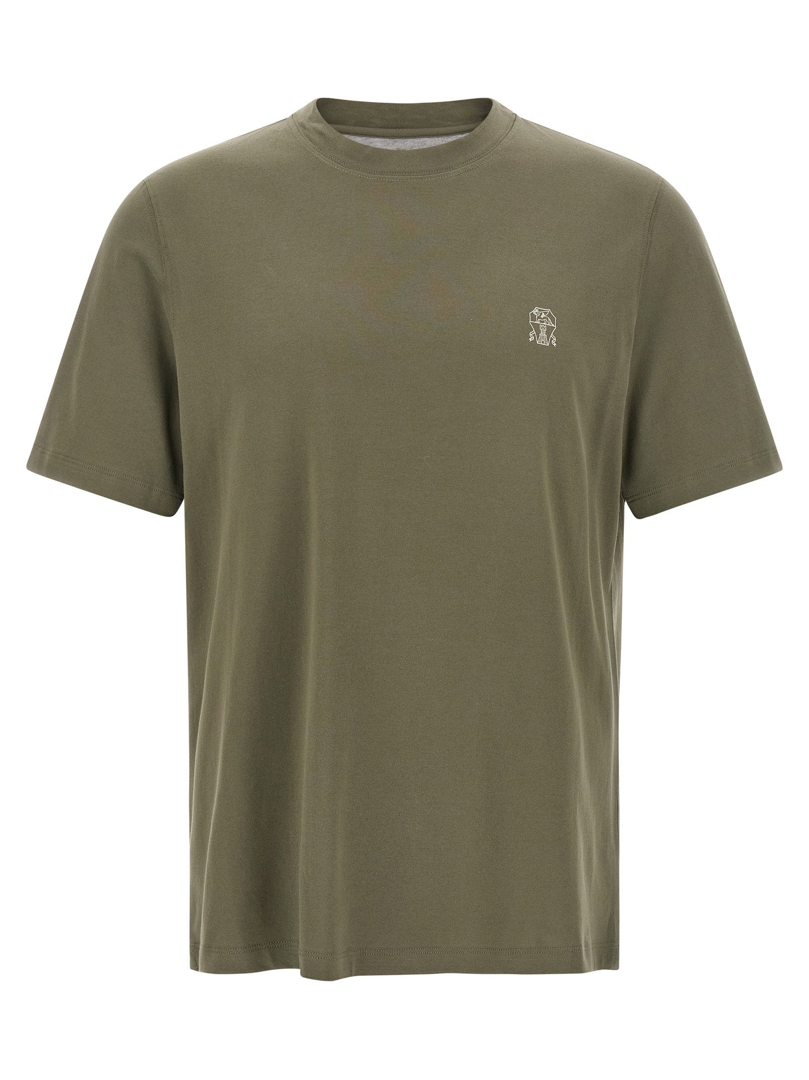 Brunello Cucinelli Logo T-shirt – 100% cotton
