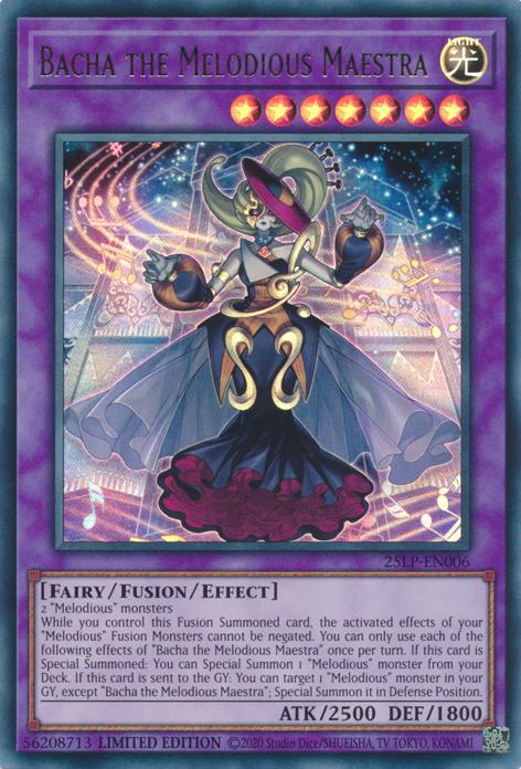 Yu-Gi-Oh! Bacha the Melodious Maestra - 25LP-EN006 - Ultra Rare - Limited