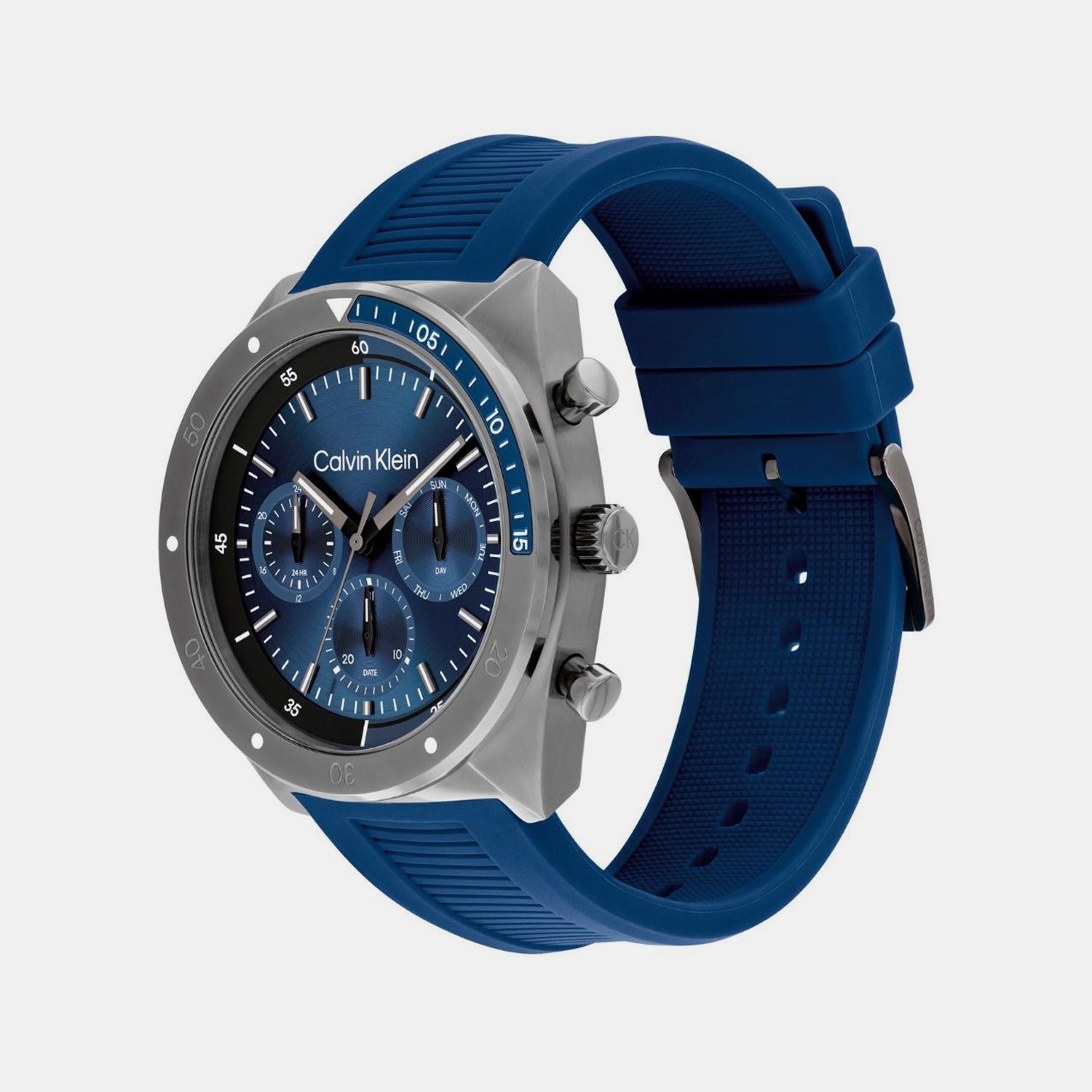 Calvin Klein Ck Flex Men Quartz Blue Dial Chronograph Stainless Steel Watch 25200468 - view 2