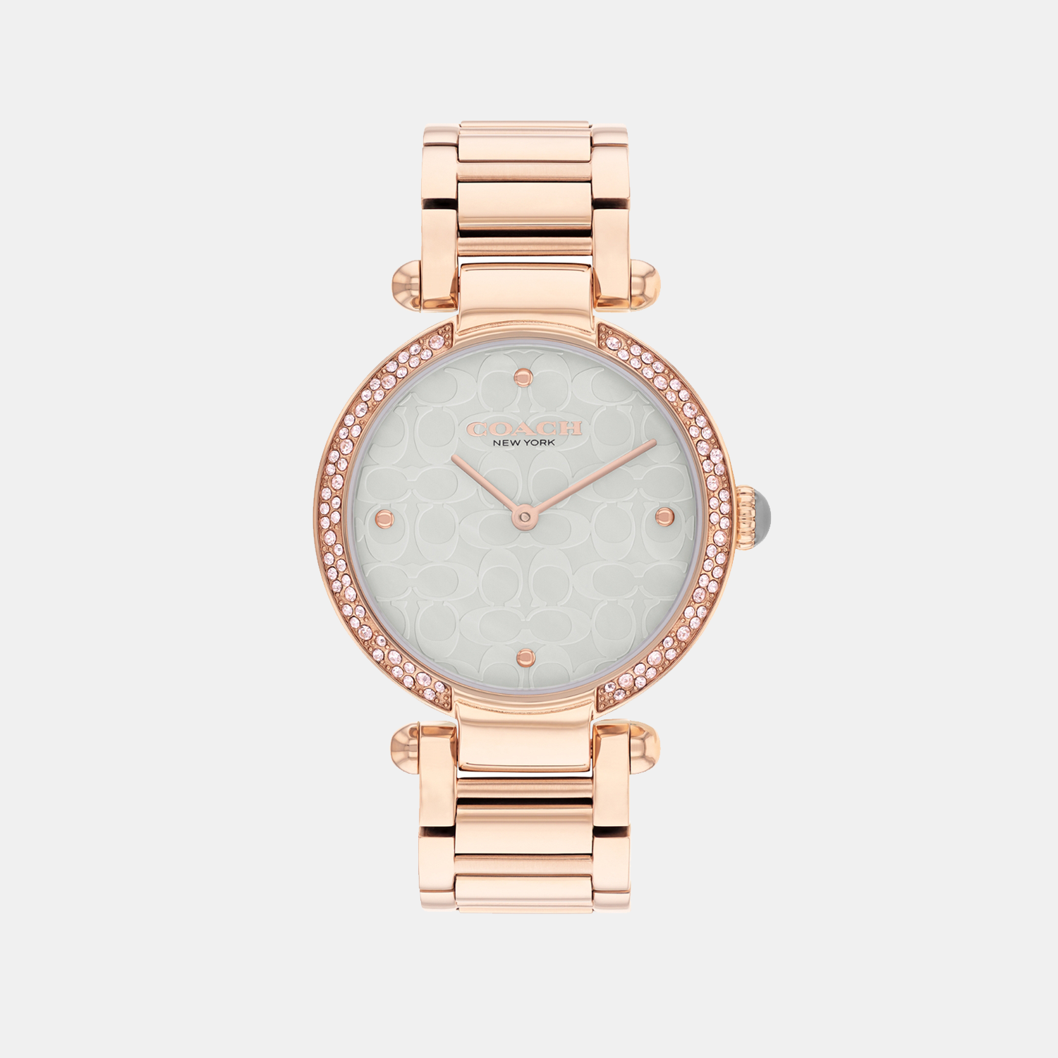 Coach Cary Women Quartz Light Grey Mother Of Pearl Dial Analog Stainless Steel Watch 14504184