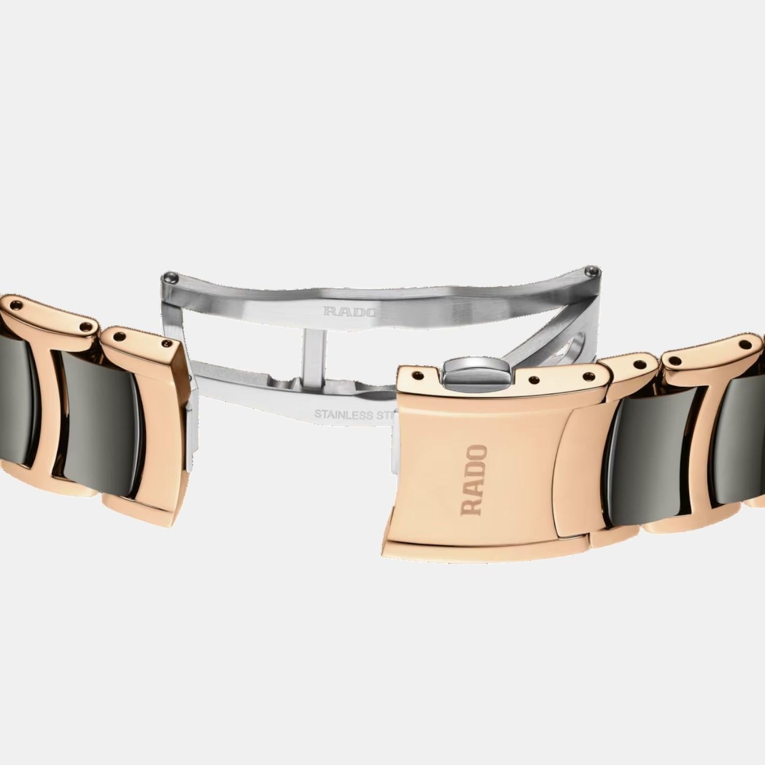 Rado Centrix Unisex Automatic Silver & Rose Gold Dial Analog Ceramic Watch R30028912 - view 5