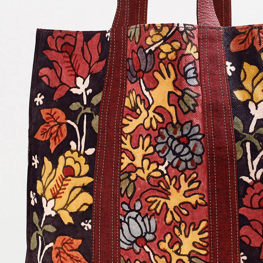 DWARAKA PLUS Black - Handpainted Kalamkari Natural Dyed Cotton Shoulder Bag - view 2