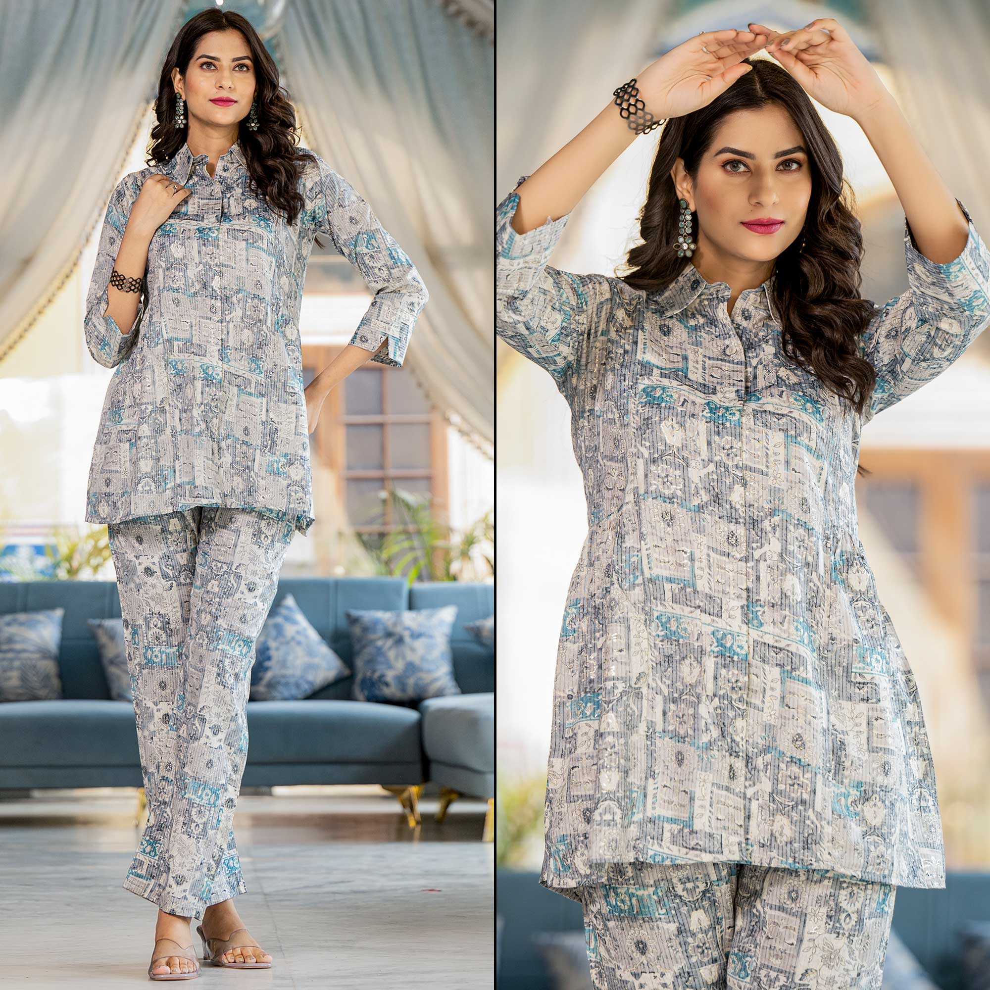 Grey co-ords – BlackTree grey-foil-printed-rayon-co-ord-set-3