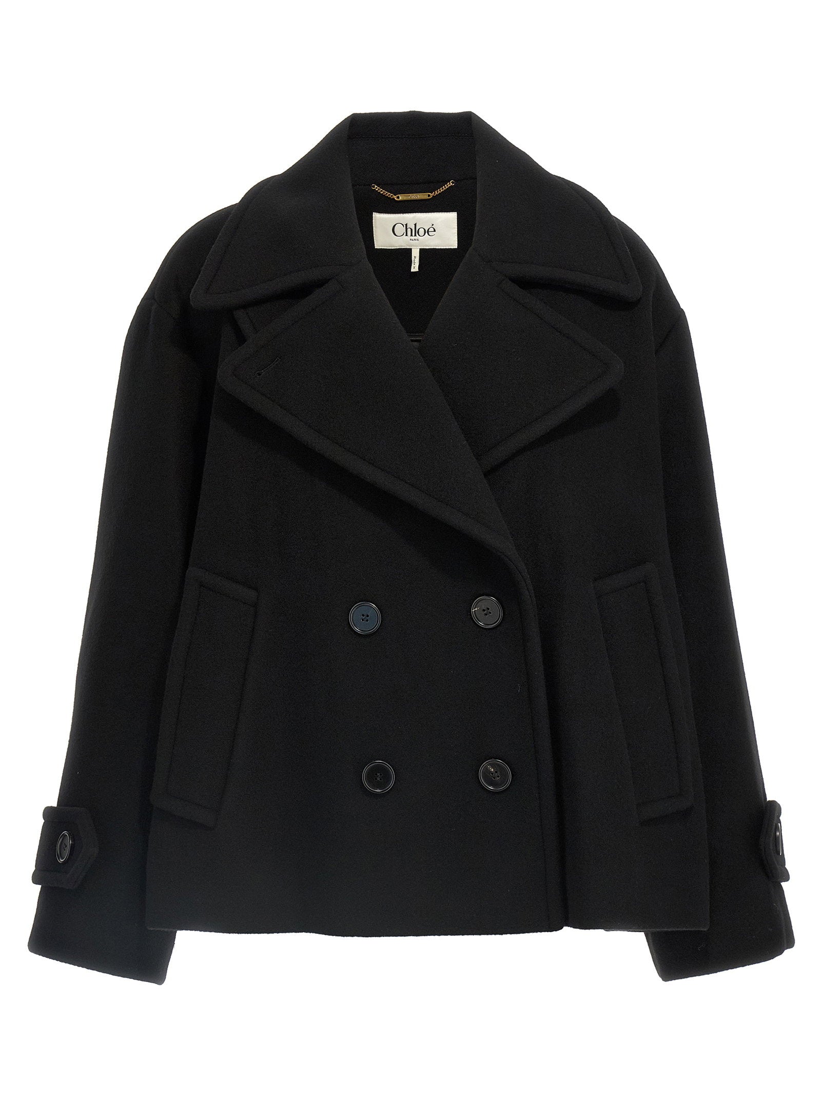 Chloé Double Breasted Wool Coat – 80% wool, 20% polyamide