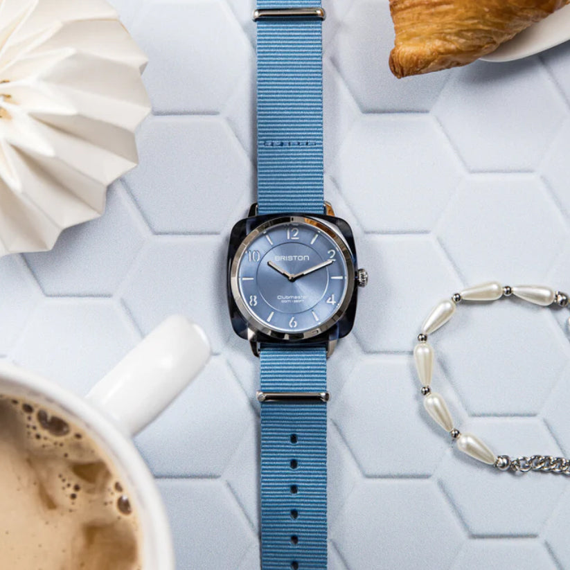 Briston Clubmaster Chic Women Quartz Ice Blue Dial Analog Nato Watch 21536.SA.UB.25.NIB - view 2