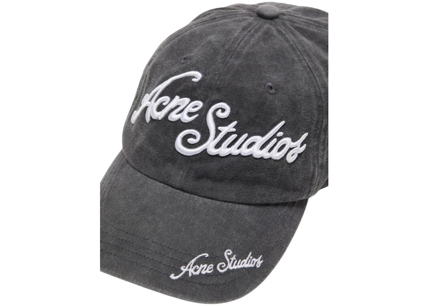 Acne Studios Logo Baseball Cap Black - view 3