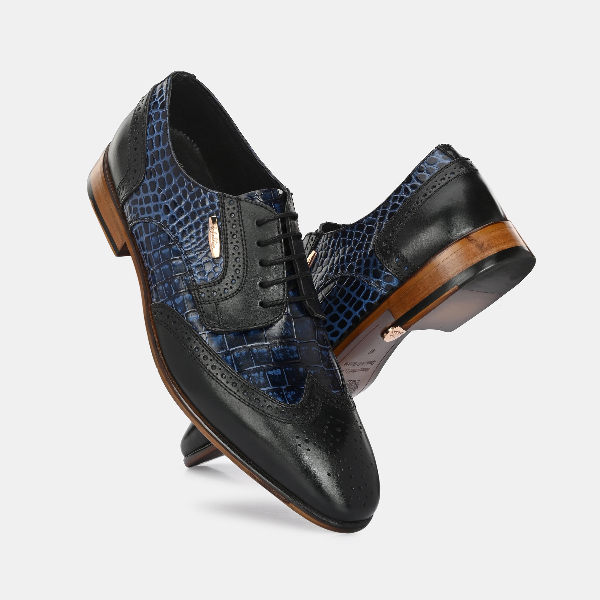 Colour-Blocked Lace-Up Brogues by Lafattio - view 7