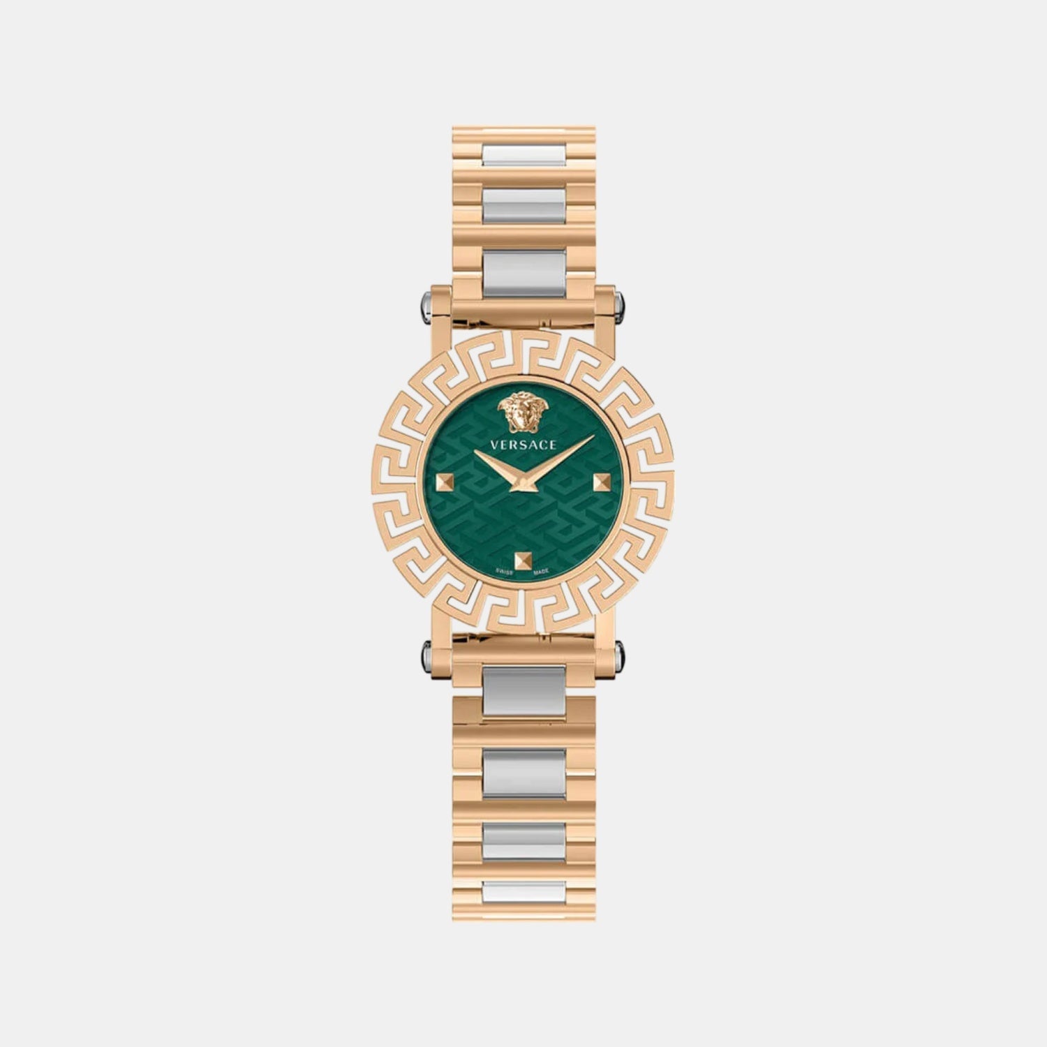 Versace Greca Glam Women Quartz Green Dial Analog Stainless Steel Watch VE2Q00724