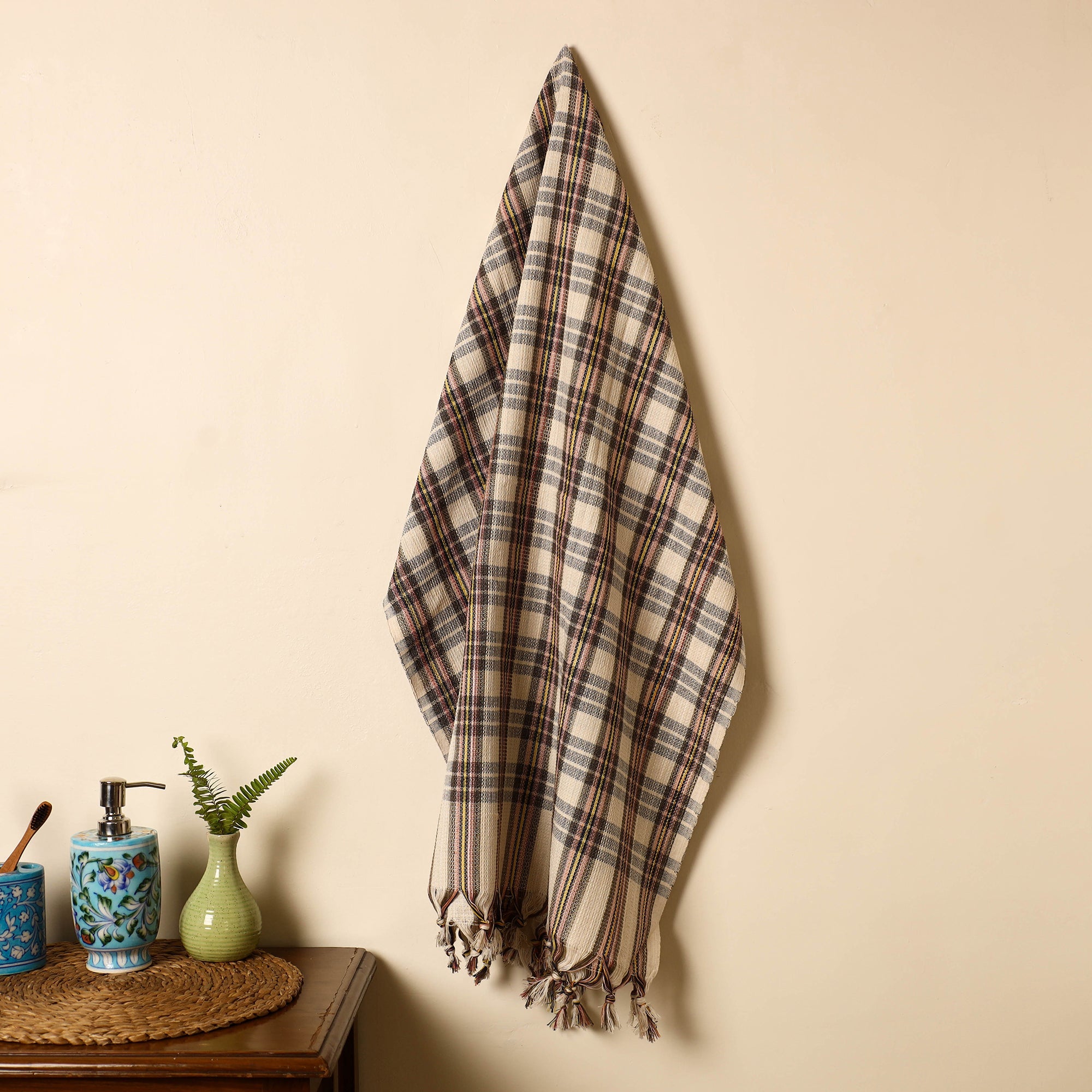 GWALIOR HANDLOOMS Brown - Handloom Fine Cotton Gamcha Bath Towel 06