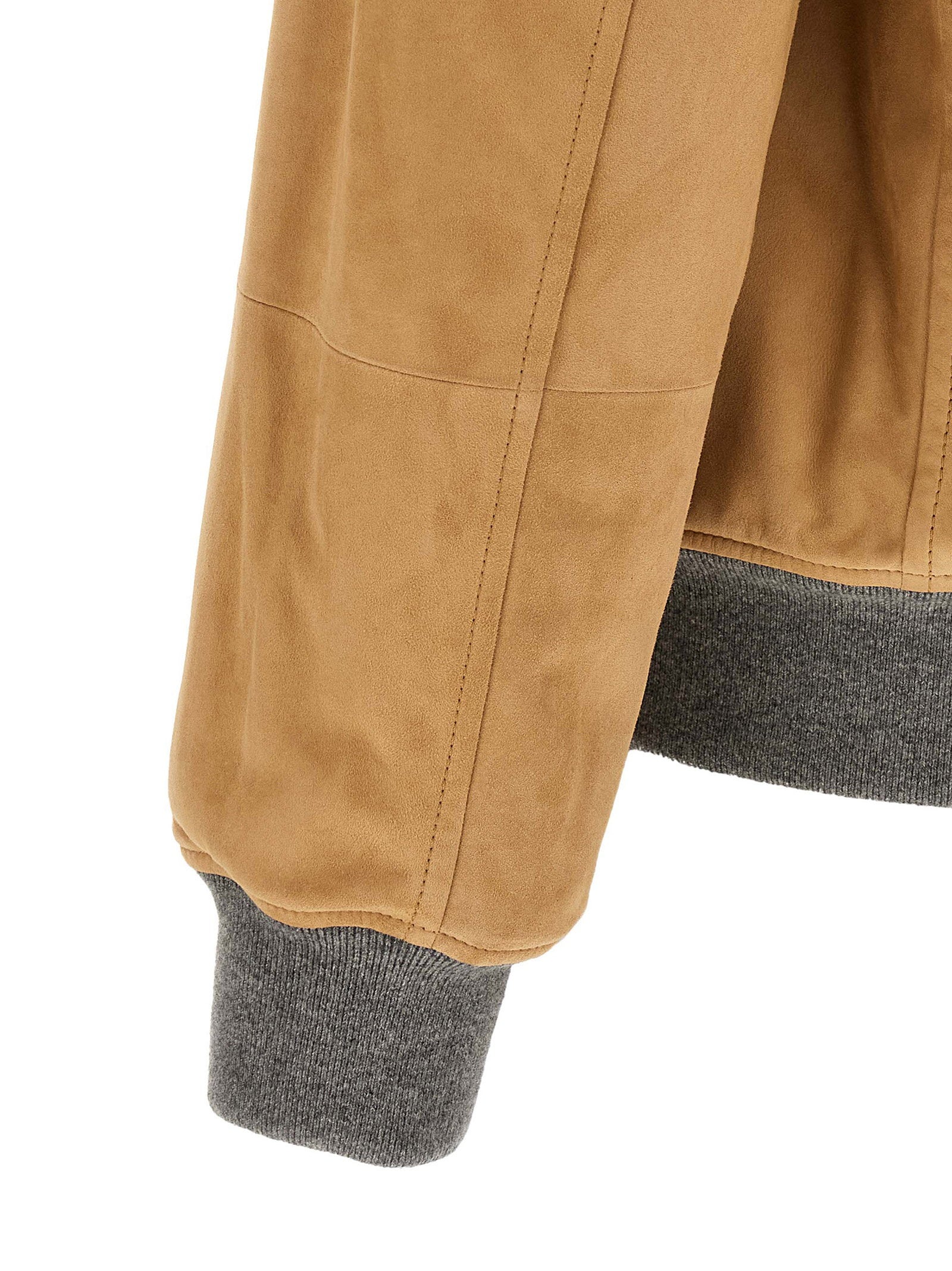 Brunello Cucinelli Padded Suede Bomber Jacket - view 4