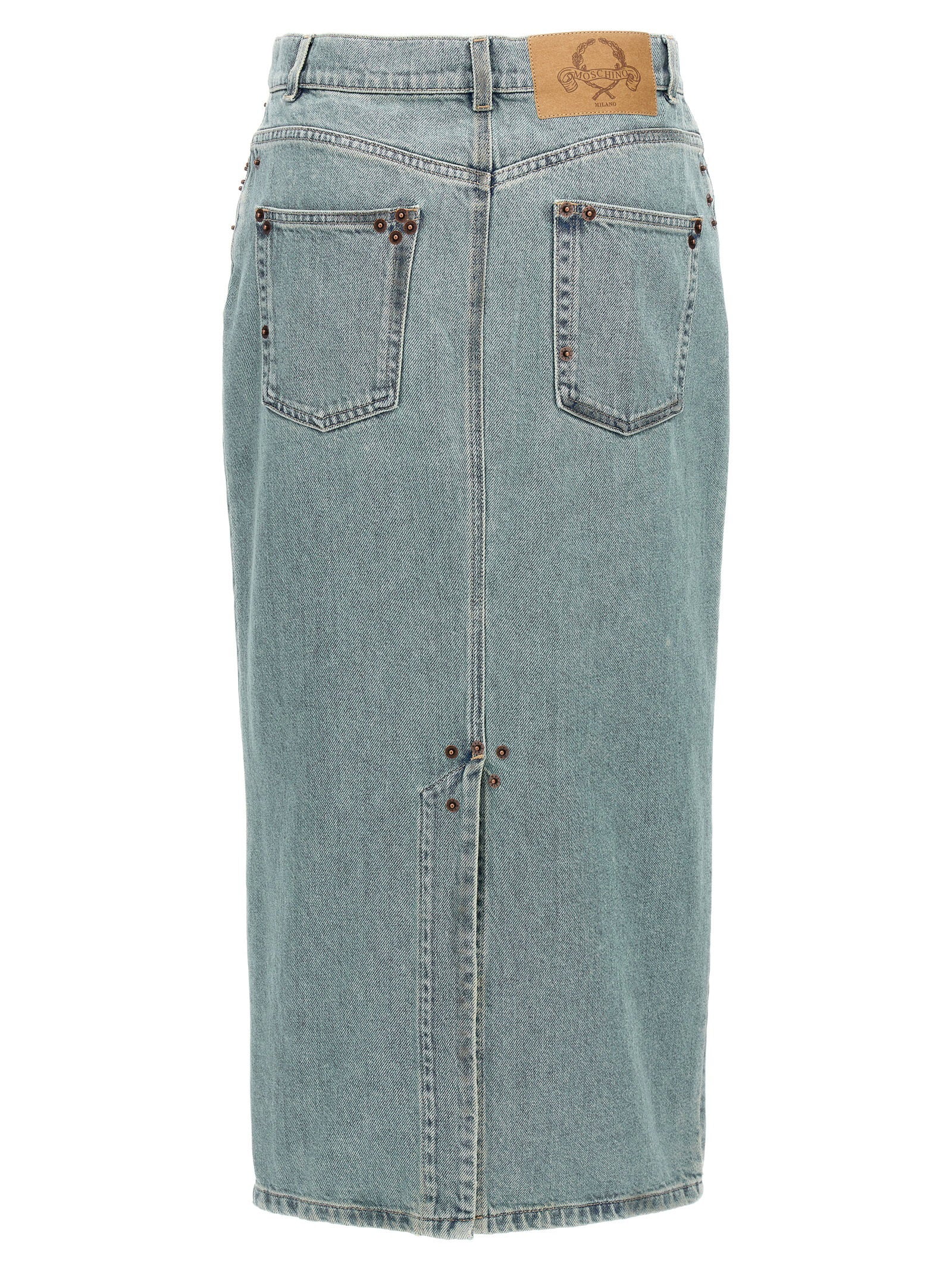 Moschino Rivets Denim Skirt – 100% cotton - view 2