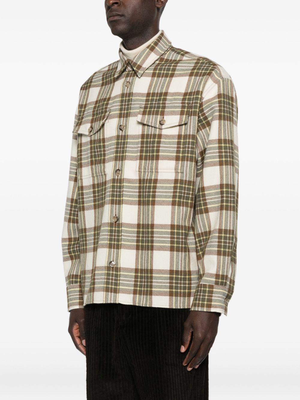 Ami Paris Wool checked overshirt – Cotton 100% - view 5