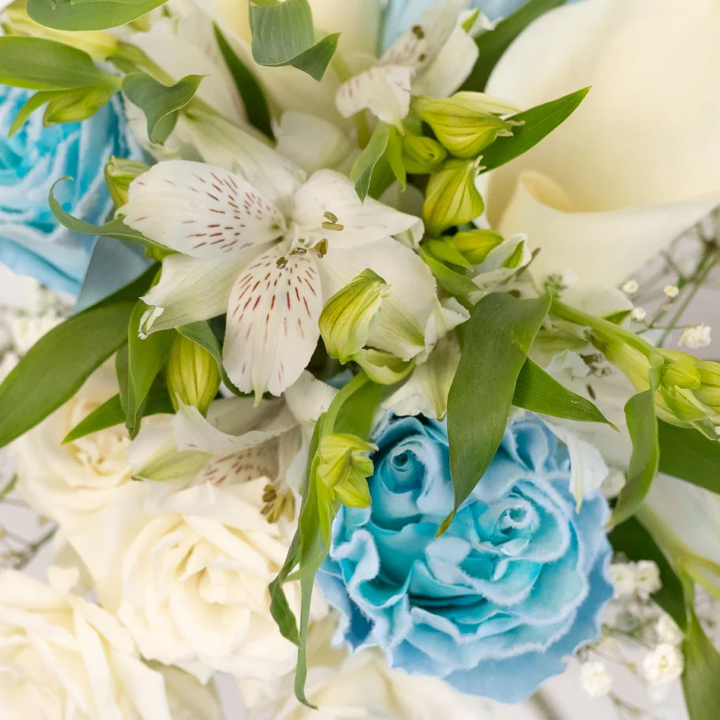 FiftyFlowers Blue Fuzzy Rose Bouquet Bar Kit - view 2