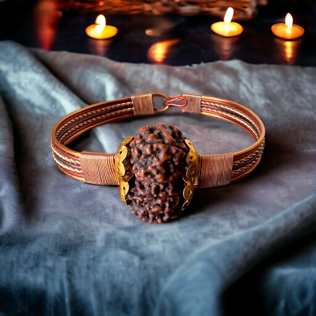 soultheory Gauri Shankar Original Pure Copper Rudraksha Bracelet