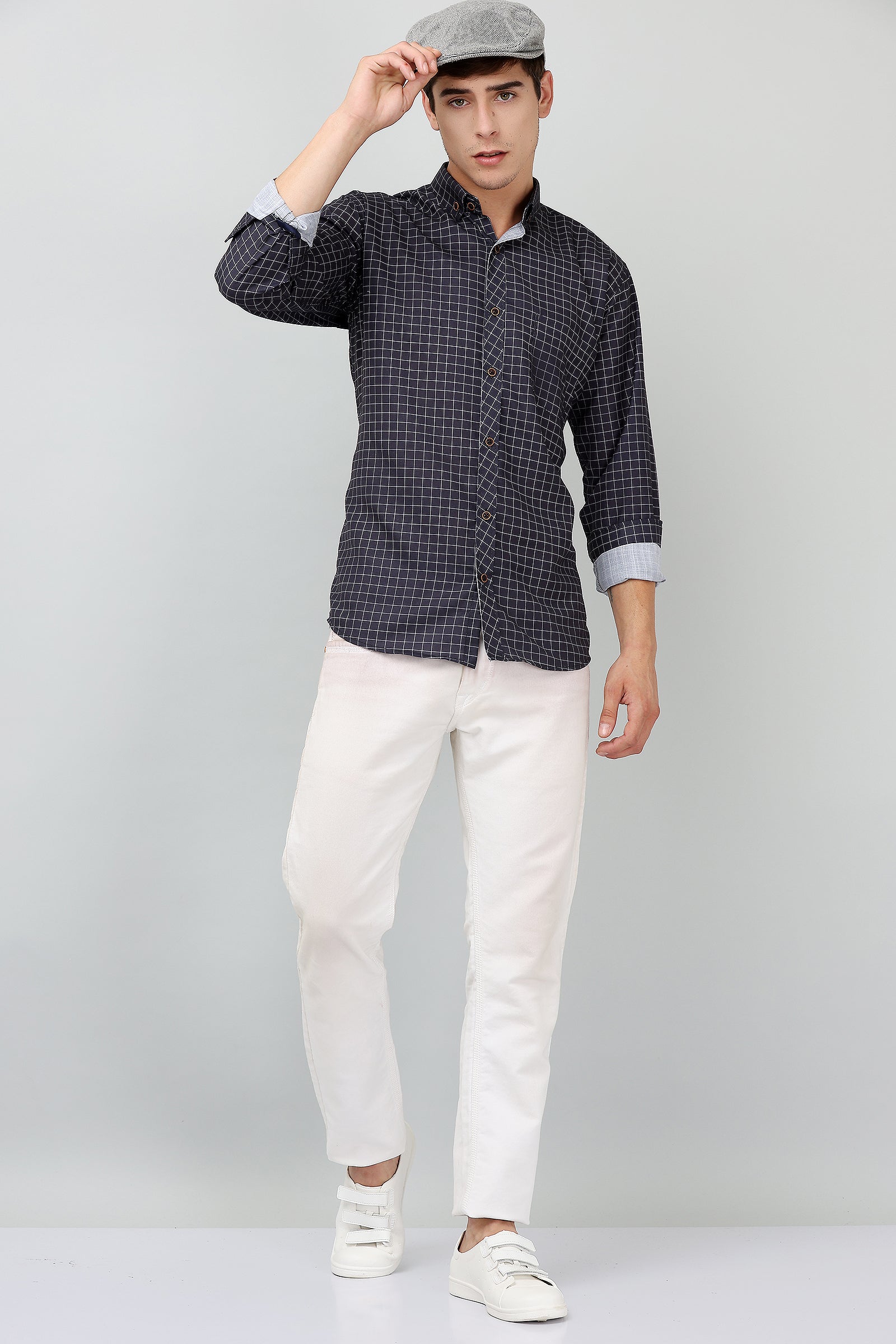 BlackTree Darnandstitch® Printed Black Checkered Shirt - view 3