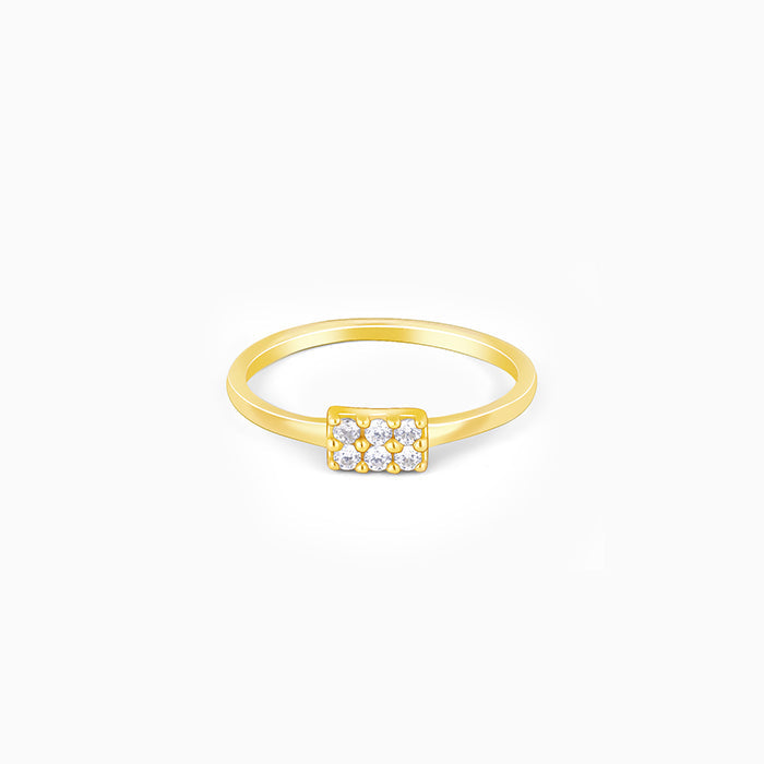 GIVA Jewellery Golden Six Stone Ring