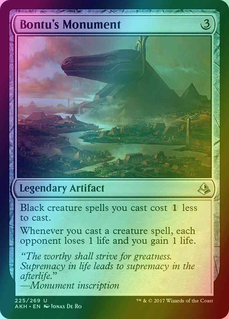 Monument 225 amonkhet – Magic Bontu's Monument [225] [Amonkhet] [Foil]