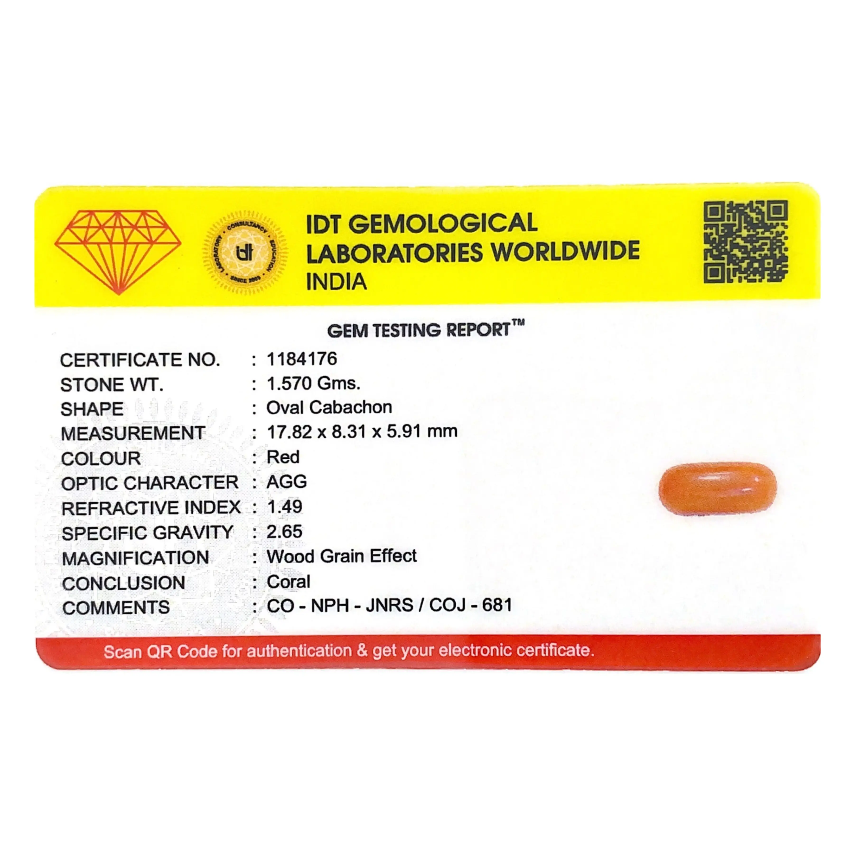 Pramogh Red Coral - 7.85 Carat - view 4