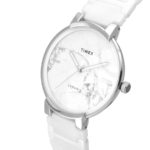 Timex Fashion Men's White Dial Round Case 3 Hands Function Watch 40mm TWEG21200 - view 2