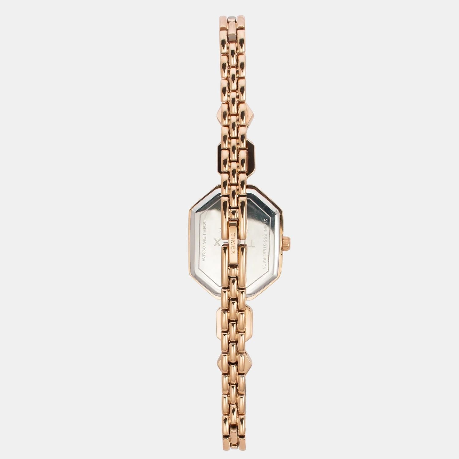 Timex Fria Women Quartz Mother Of Pearl Dial Analog Brass Watch TWEL21101 - view 5