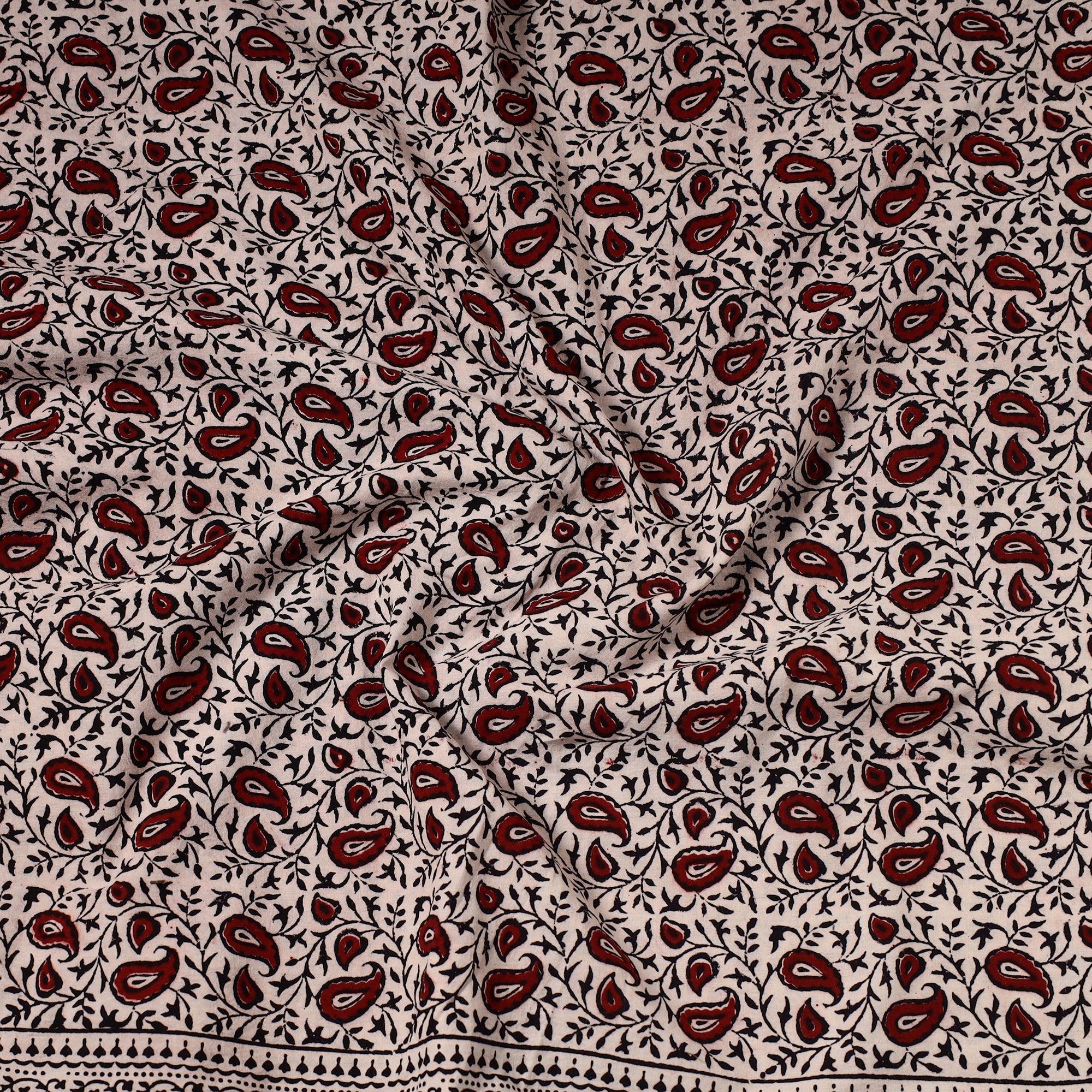 BAGH PRINTS BY UMAR FARUK KHATRI Beige - Bagh Block Printed Cotton Precut Fabric (1 Meter) 67 - view 2