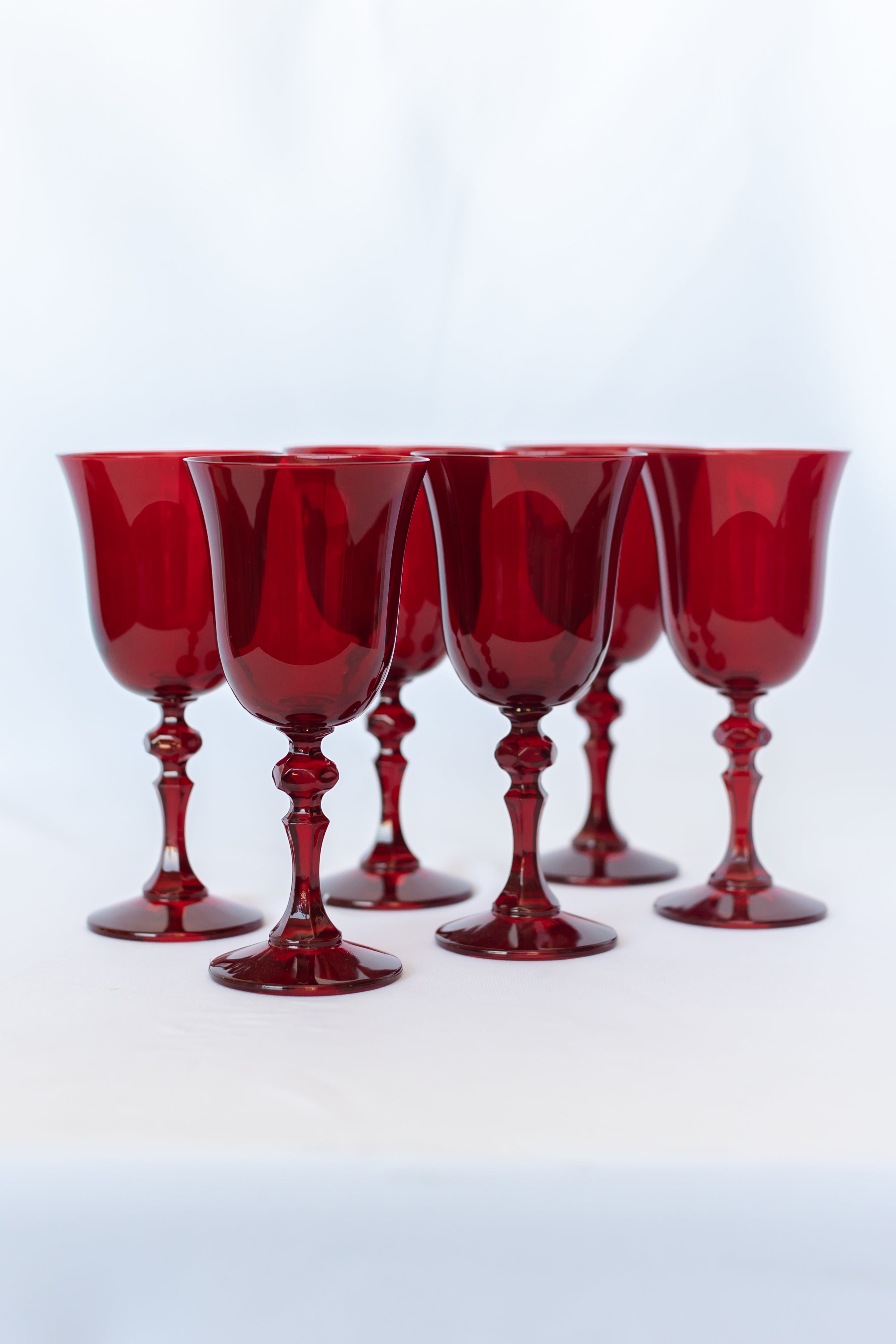 Estelle Colored Glass Estelle Colored Regal Goblet - Set of 6 {Red}