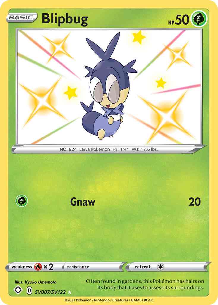 Rare shiny swsh45sv-sv007 – Pokémon Blipbug - SV007/SV122 - Rare Shiny [swsh45sv-SV007] [Holo]