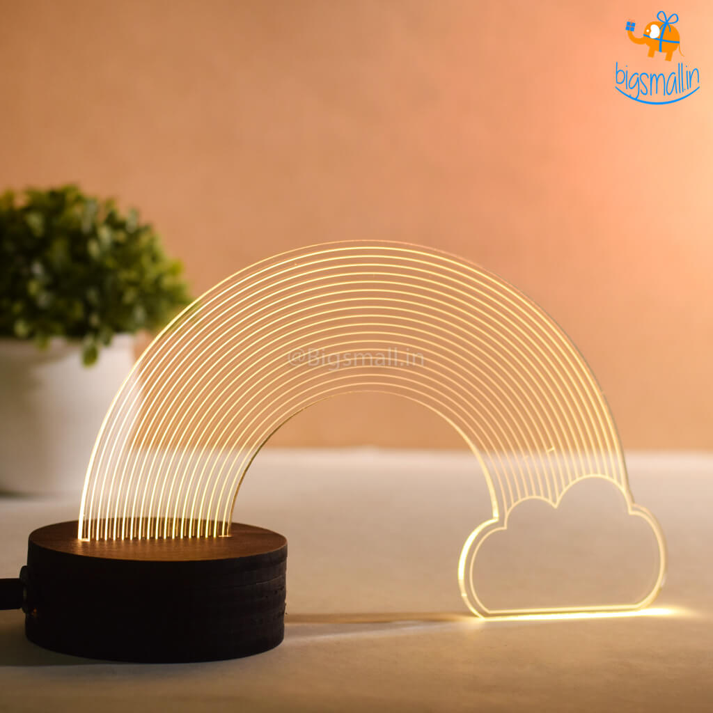 India Vibes 3D Rainbow & Cloud Hologram Lamp - view 3