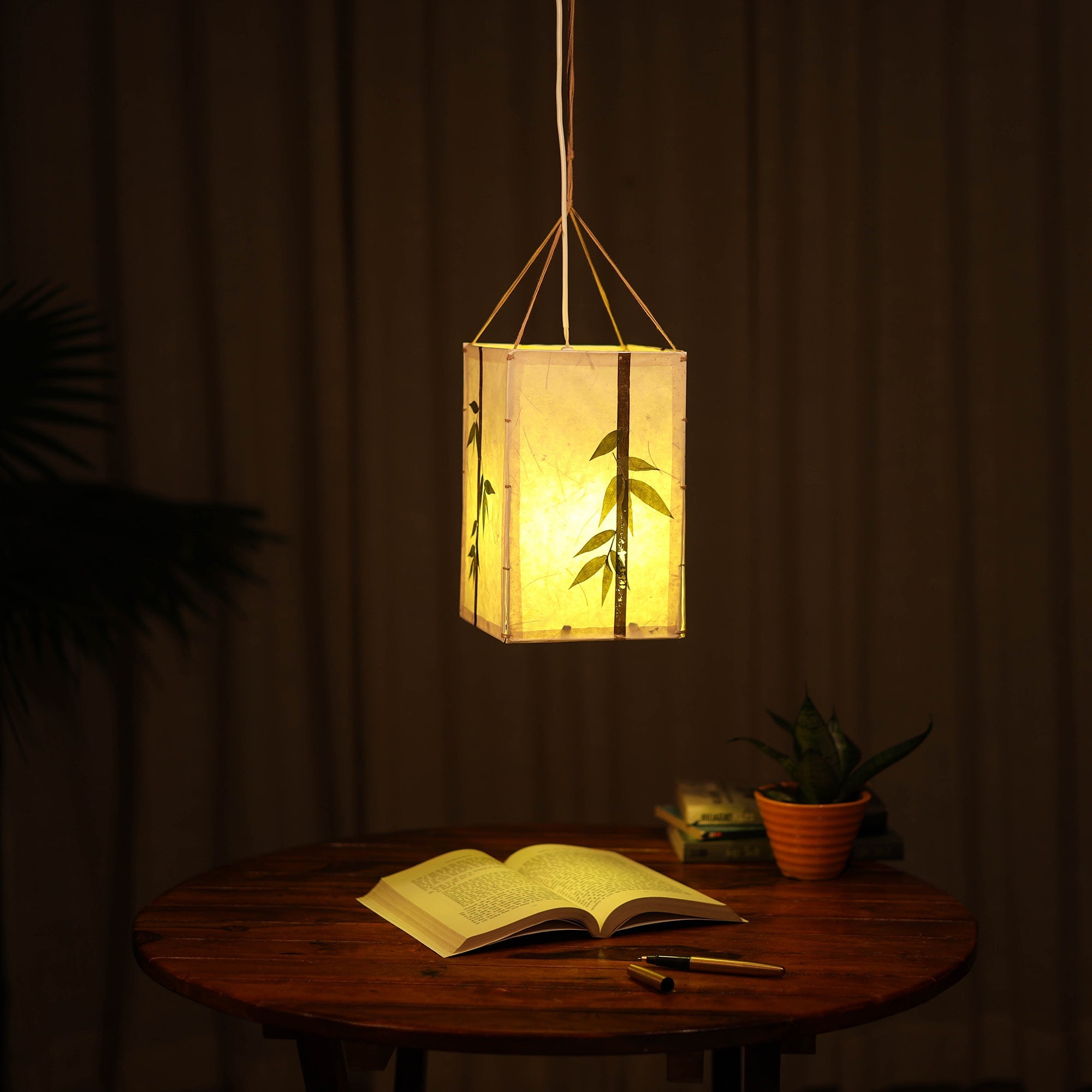 SHRADHANJALI - AN AUROVILLE UNIT Bamboo Art Work Hanging Lamp Shade