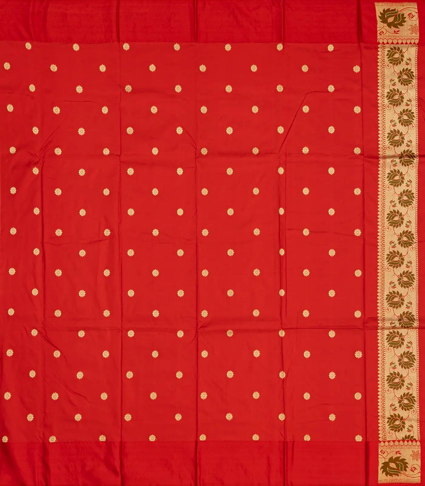 RmKV Black Handloom Plain Banarasi Silk Saree With Red Border - view 4
