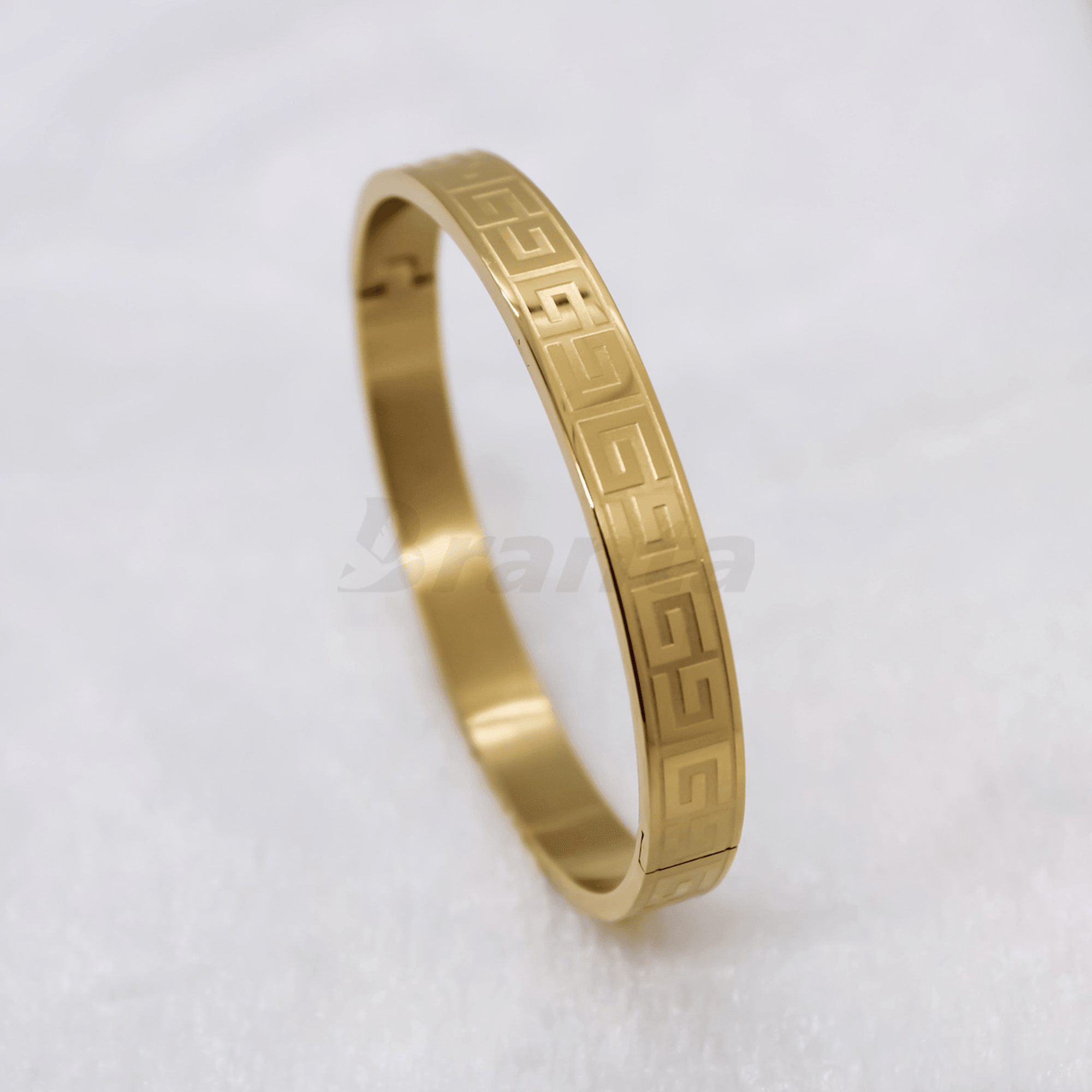 Branta Greek Pattern Gold Men's Bracelet