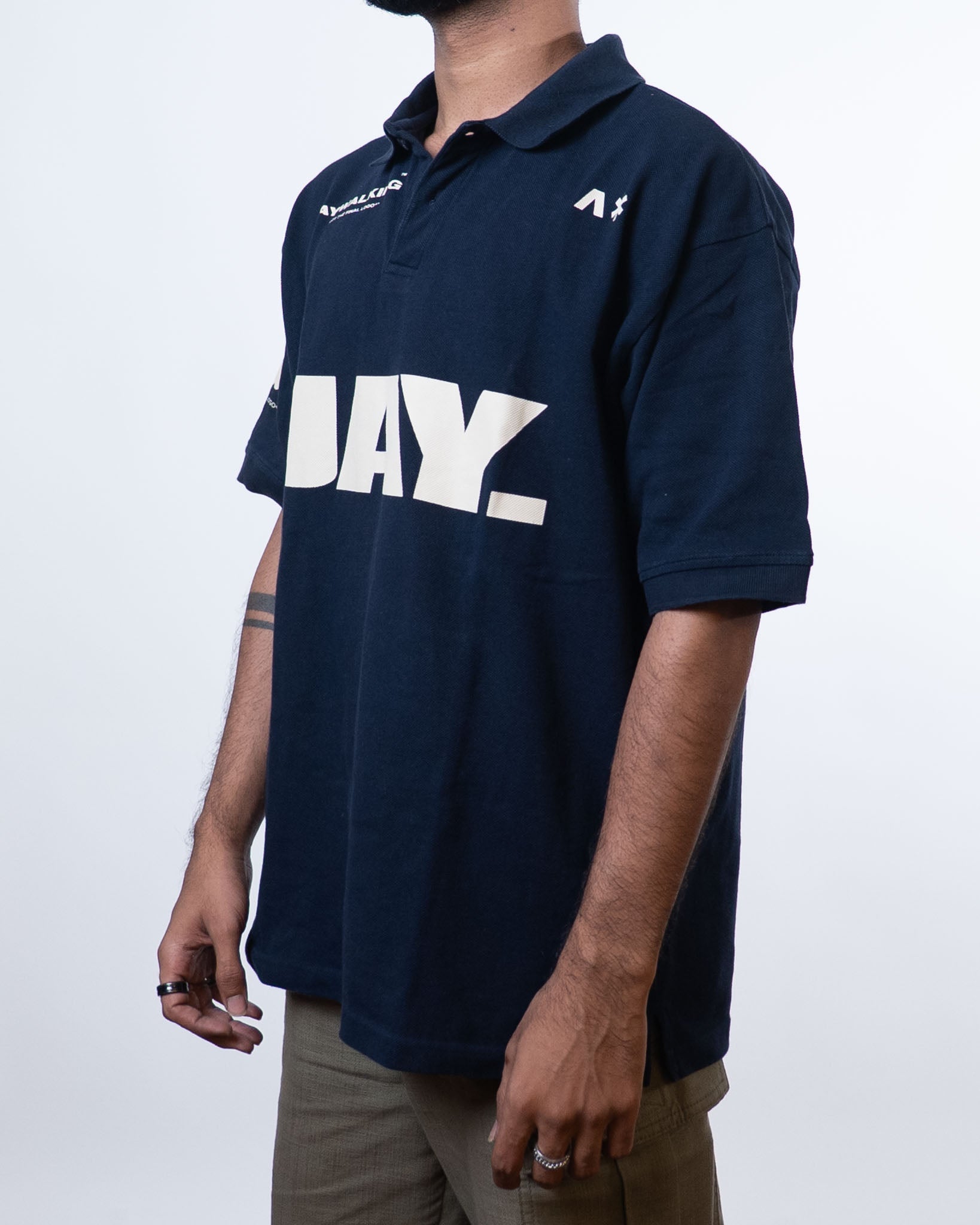 Friends Of Jaywalking Navy Blue Polo - view 2