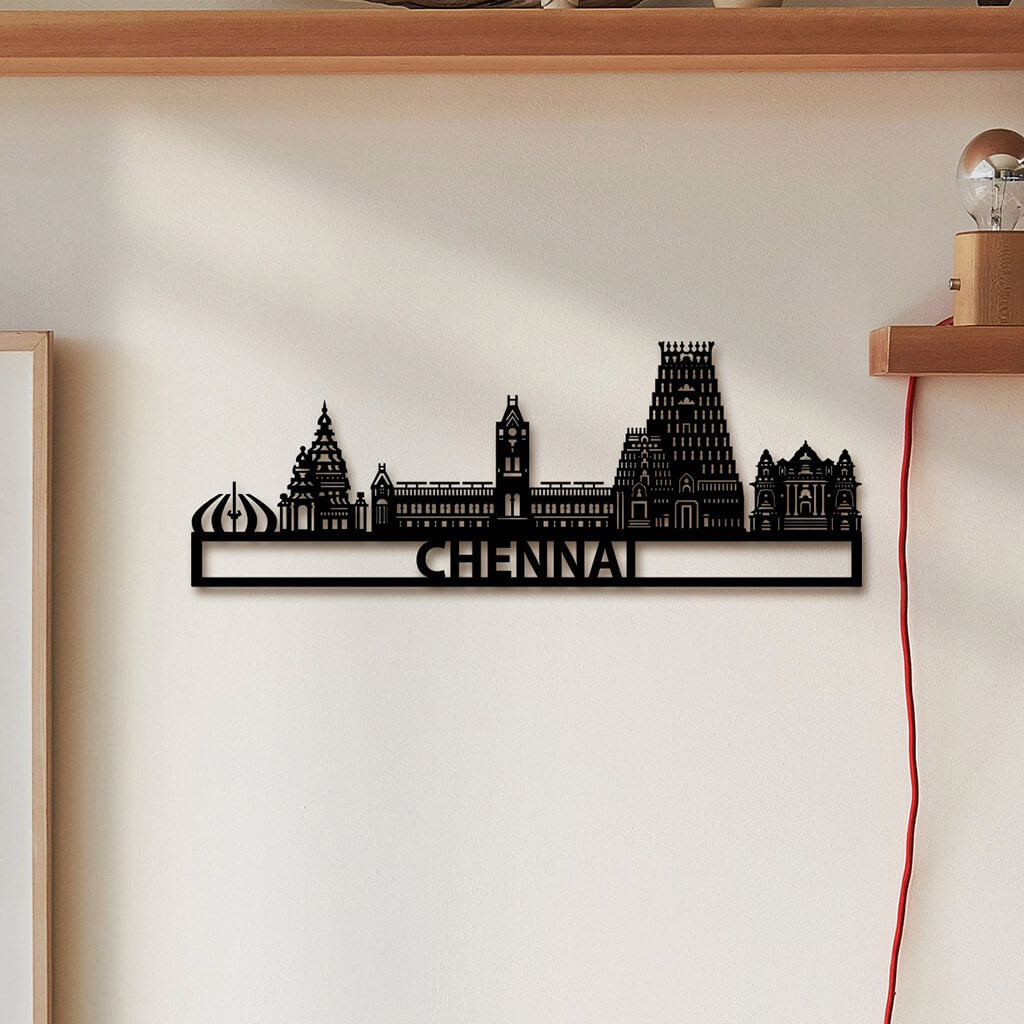 Bigsmall_cc Chennai Skyline Wall Hanging - view 2