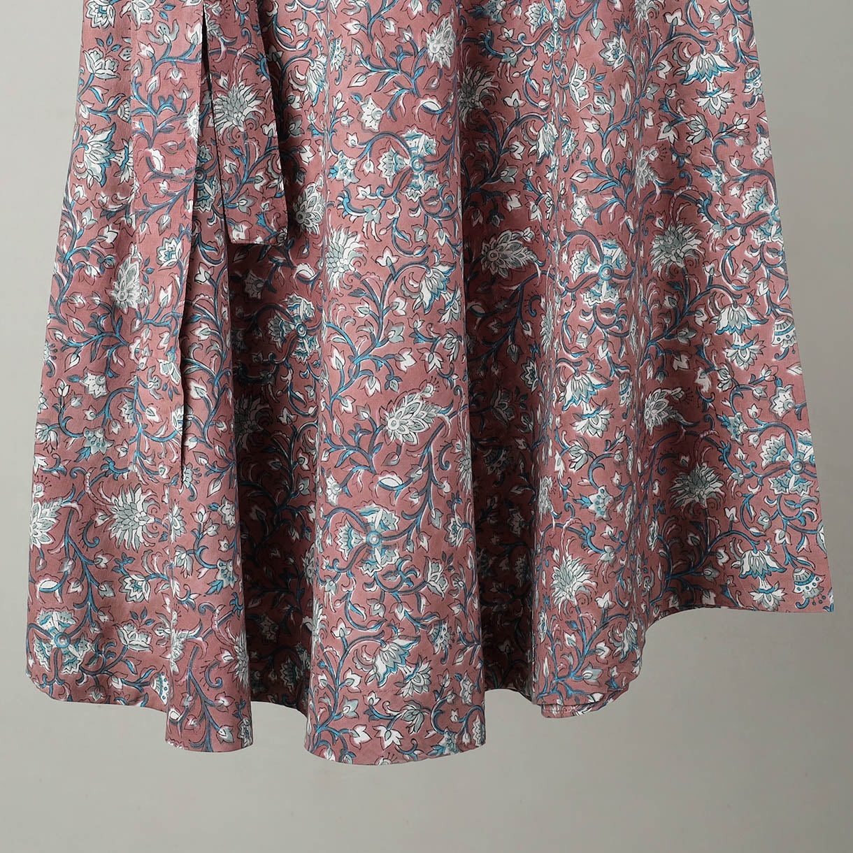 NOORI BAZAR Brown - Sanganeri Block Printed Cotton Wrap Around Skirt 19 - view 3