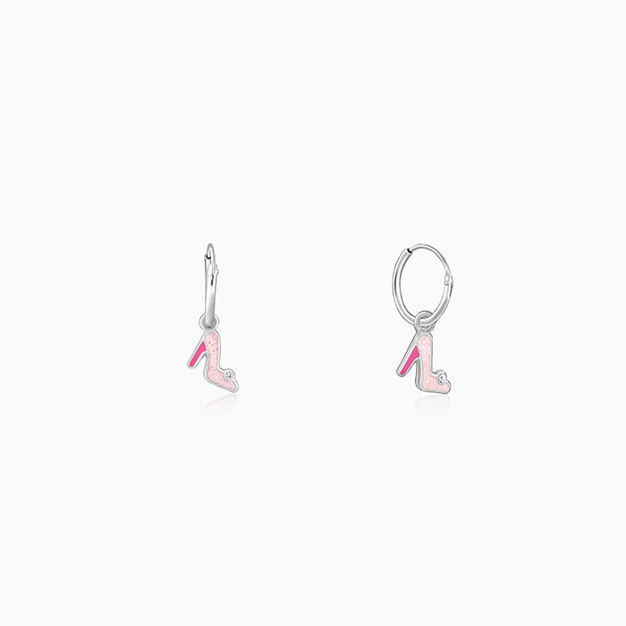 GIVA Jewellery Silver Cinderella Shoes Kids Hoop Earrings (4-12 yrs)