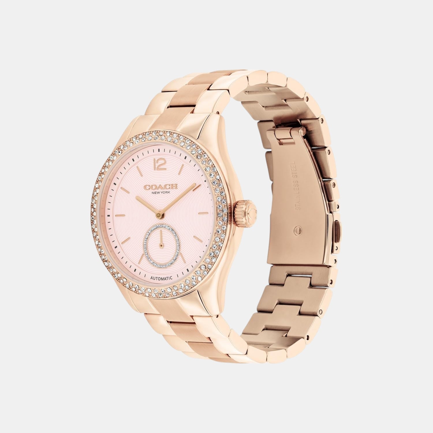 Coach Brooks Women Automatic Pink Dial Analog Stainless Steel Watch 14504488 - view 2