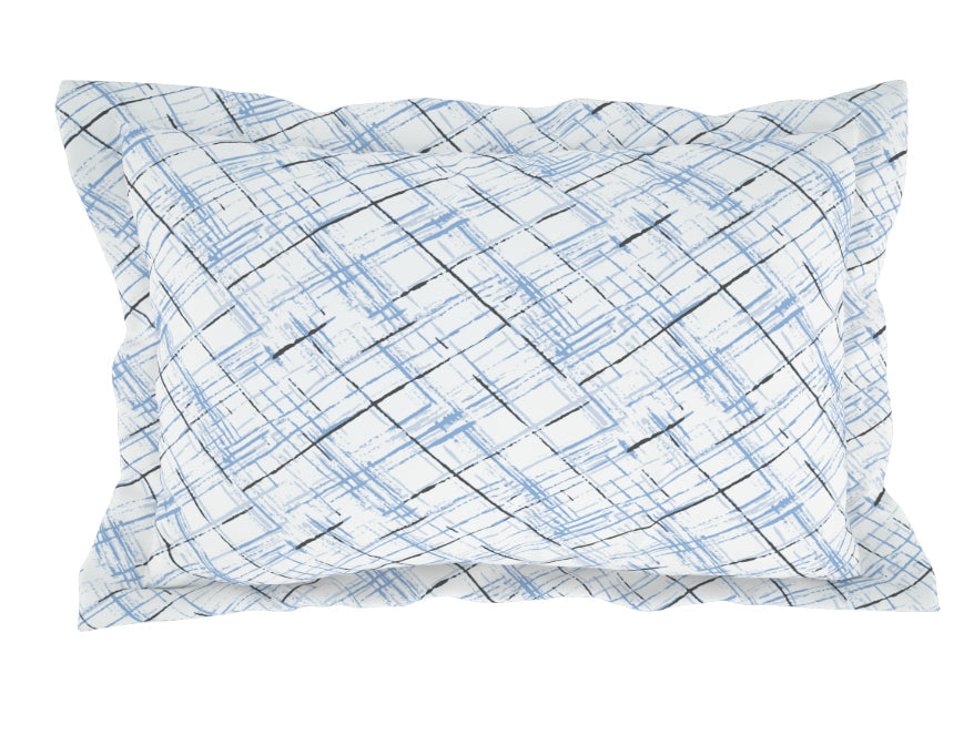 Spaces India Geometric Ink Blue - Dark Blue 100% Cotton Double Bedsheet - Atrium Plus By Spaces - view 5