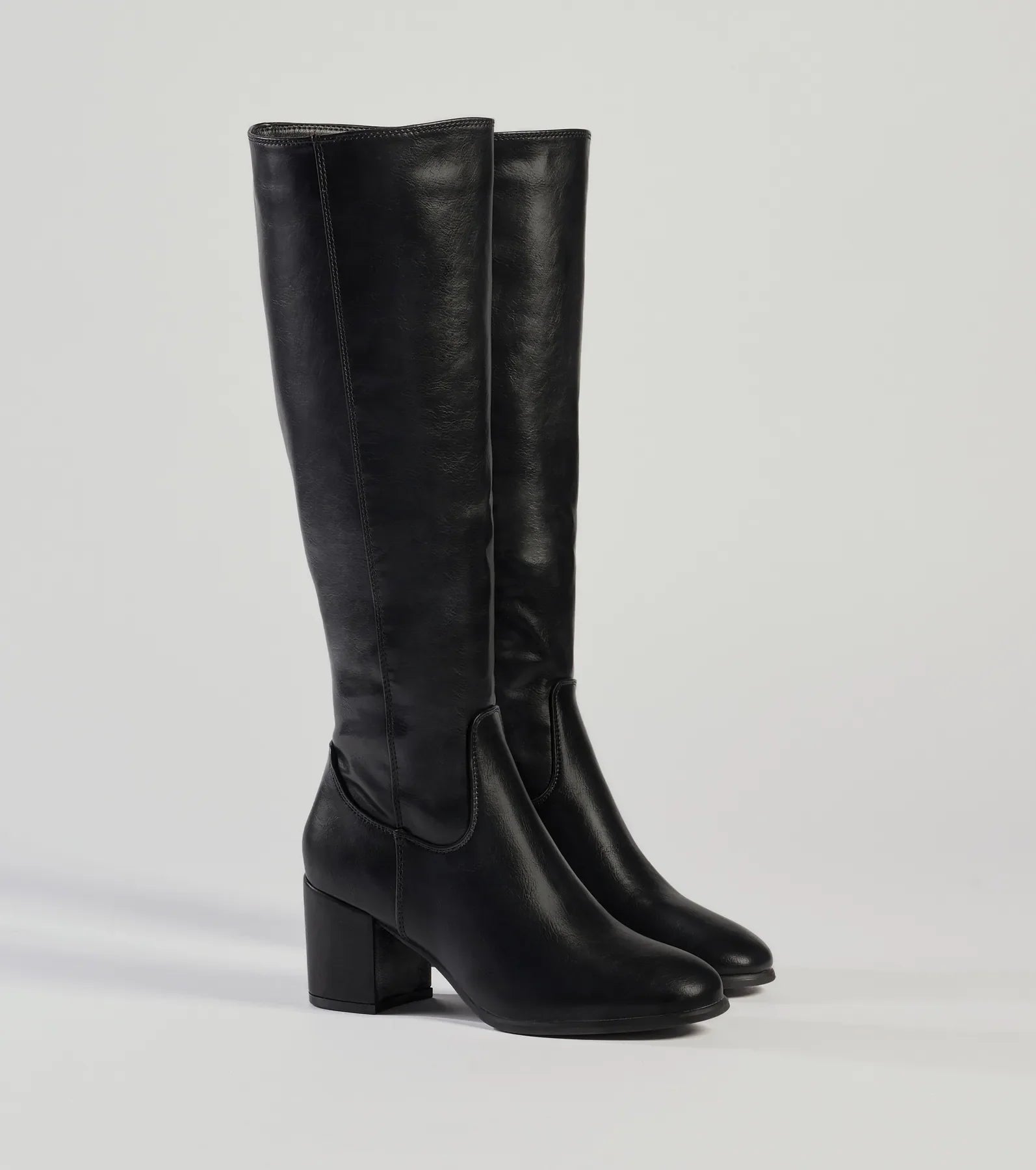 Windsor Chic Strides Faux Leather Under-The-Knee Boots