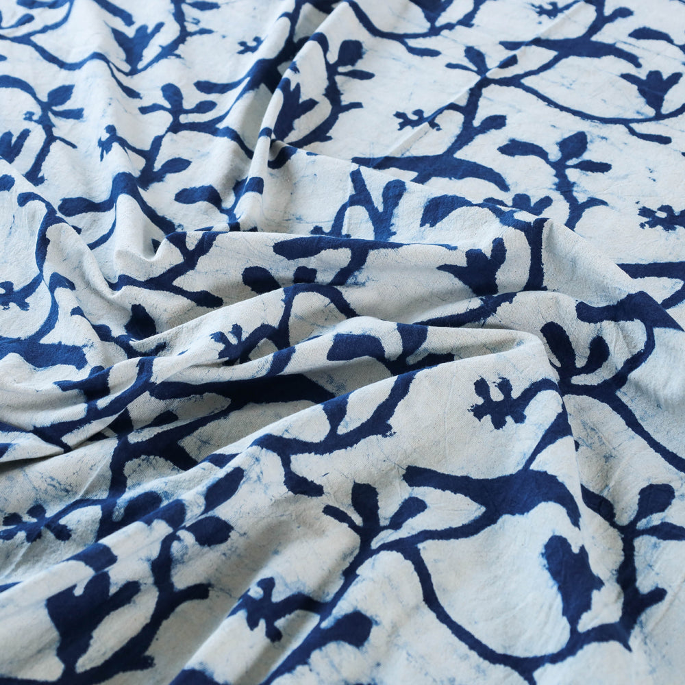 BINDAAS UNLIMITED Blue - Block Art Print Cotton Single Bindaas Bed Sheet (93 x 60 in) - view 2