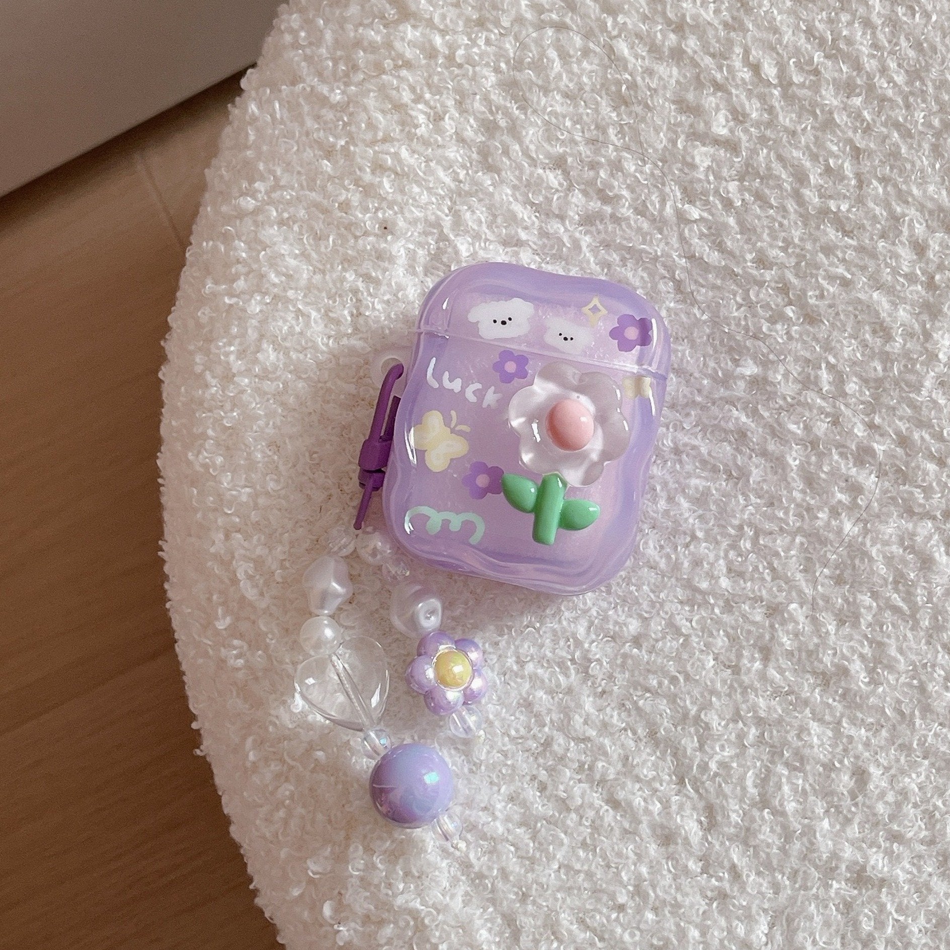 Peeperly 3D Tulip Flower Case with Charm - AirPods - view 2