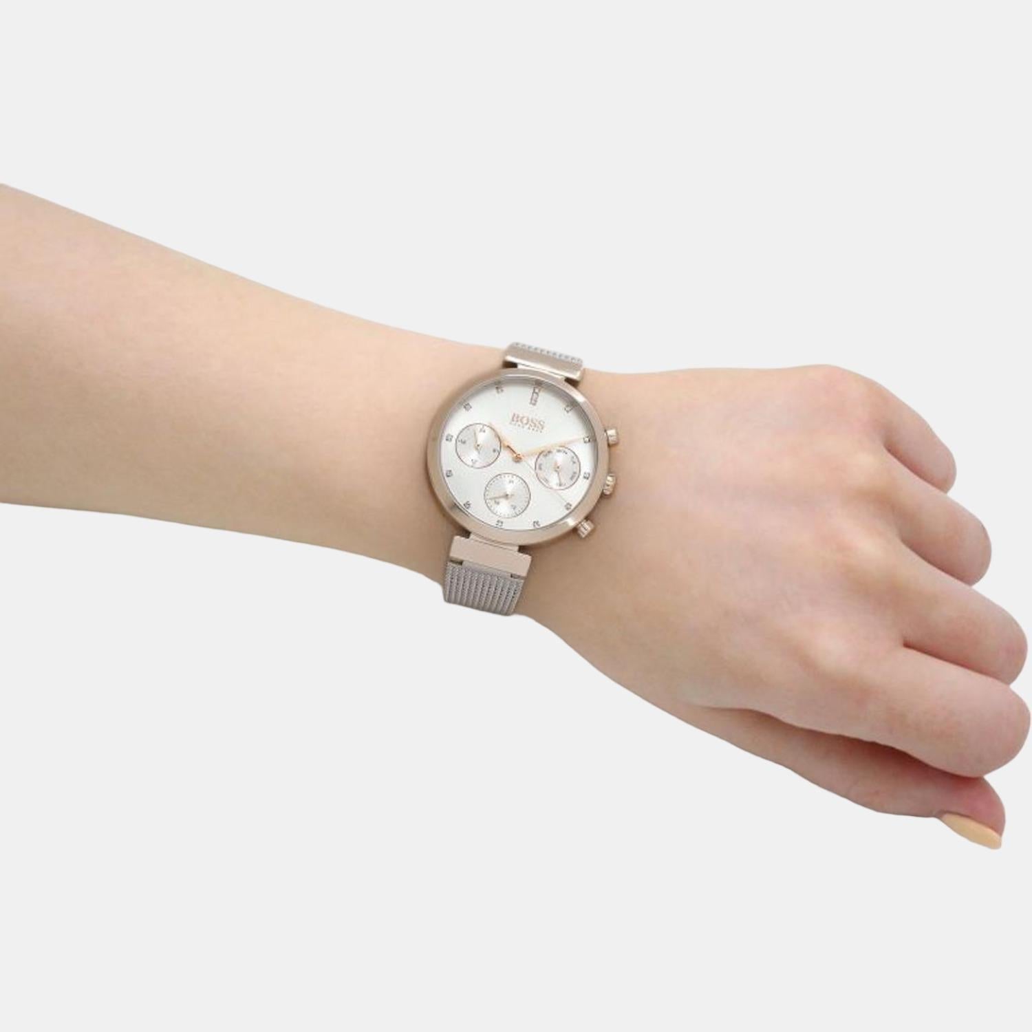 Boss Flawless Women Quartz Silver Dial Analog Stainless Steel Watch 1502551 - view 4