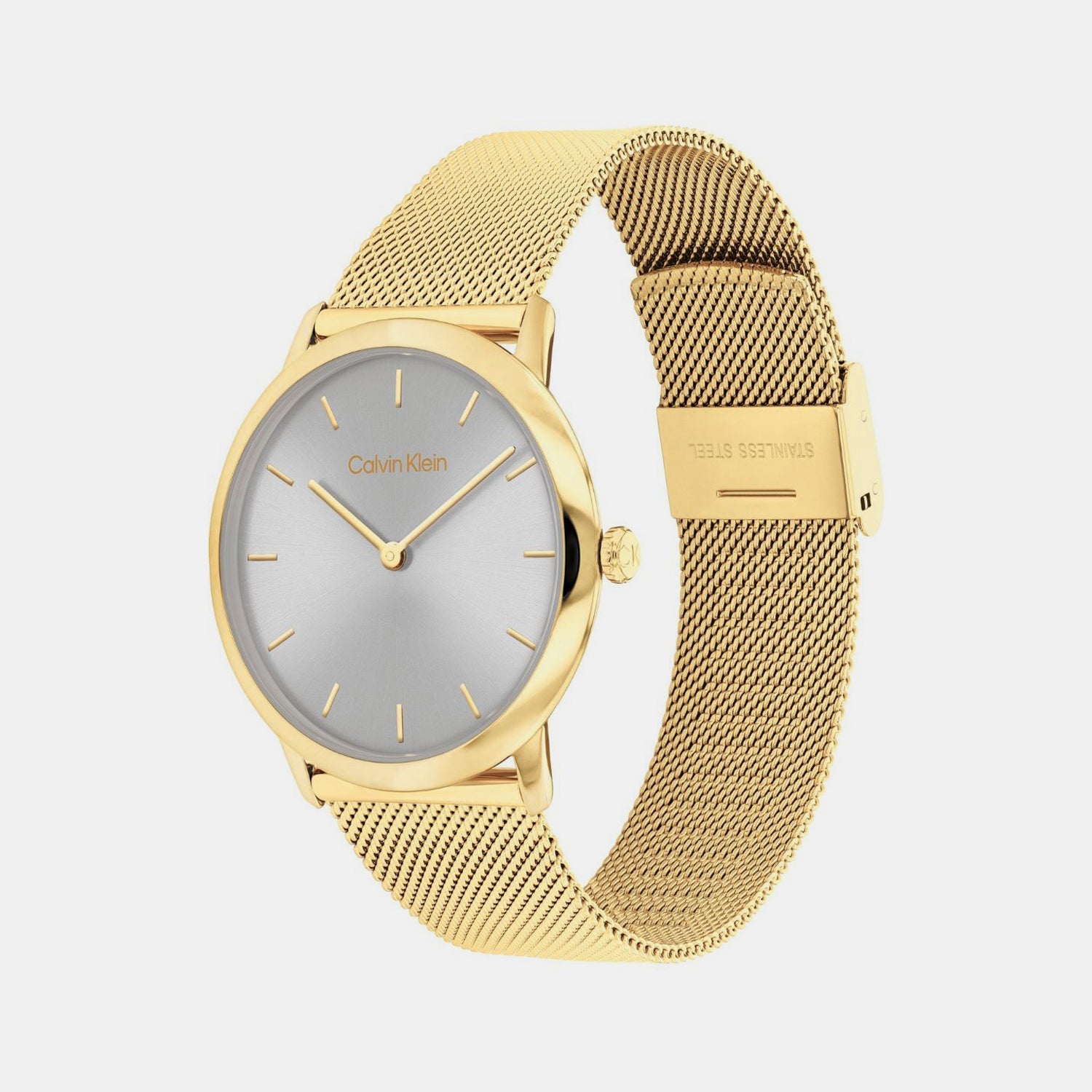 Calvin Klein Exceptional Unisex Quartz Grey Dial Analog Mesh Watch 25300003 - view 2