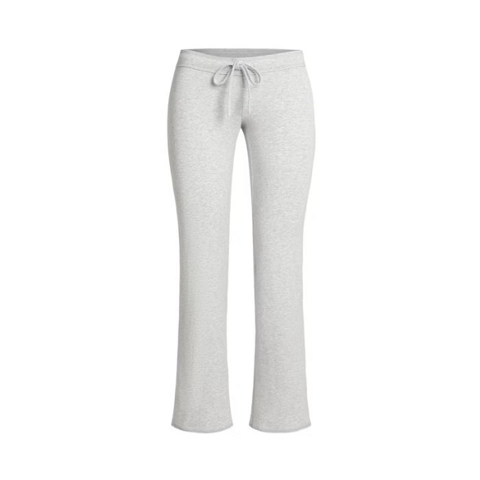 HYPE ELIXIR Skims Cotton Jersey Low Rise Crop Pant Light Heather Grey