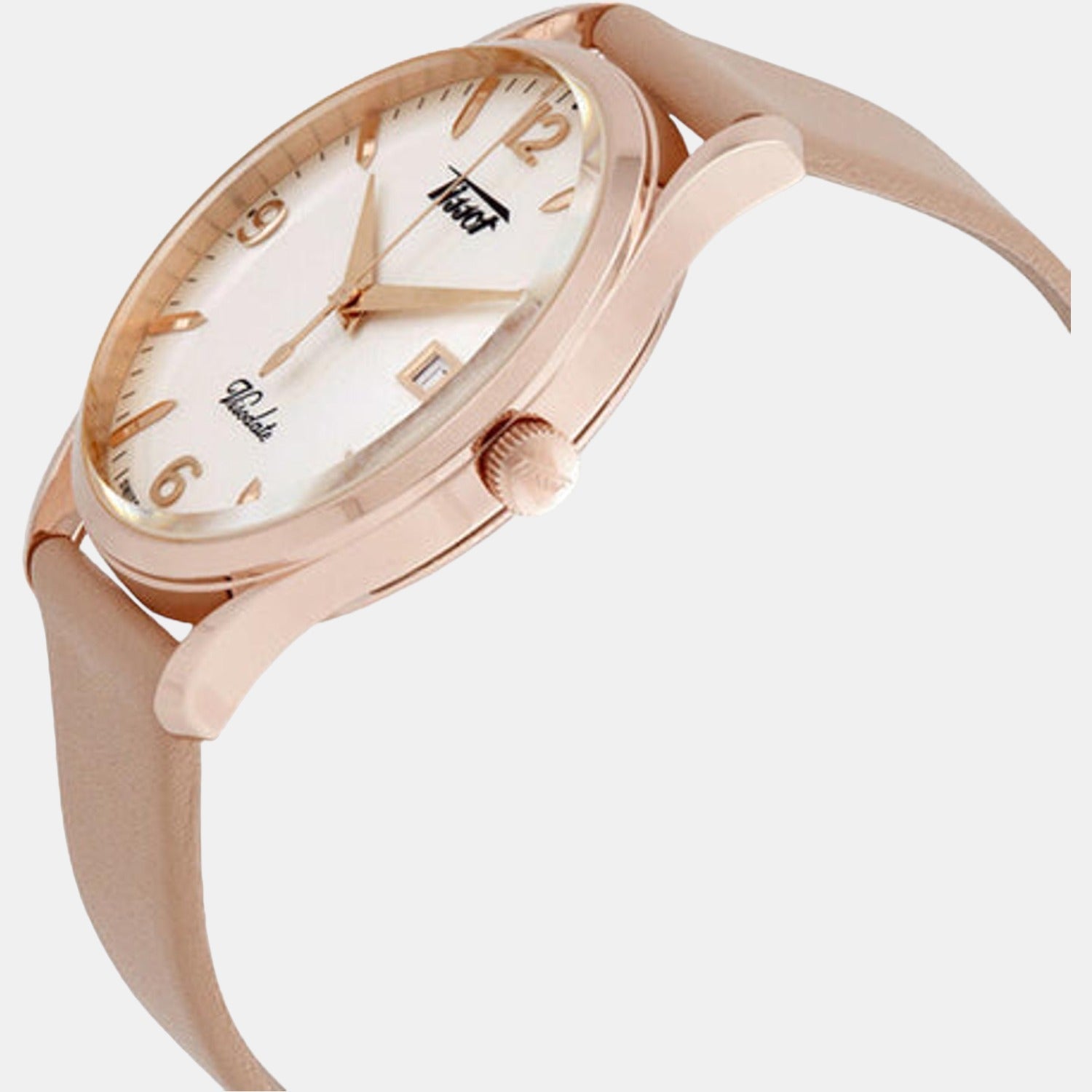 Tissot Heritage Visodate Men Quartz Silver Opalin Dial Analog Leather Watch T1184103627701 - view 2