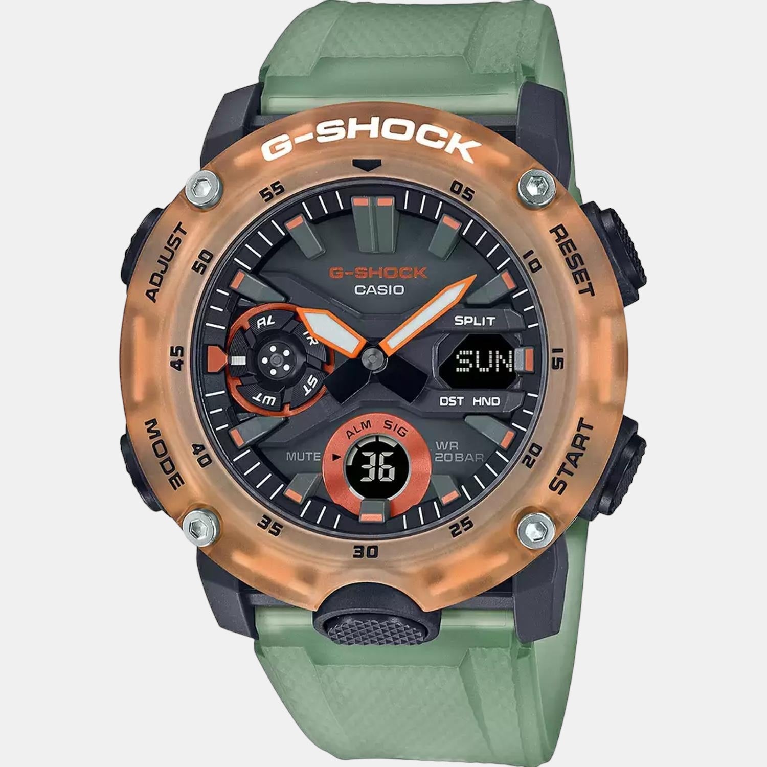 Casio G-Shock Men Quartz Green Dial Digital Resin Watch G1114 - view 2
