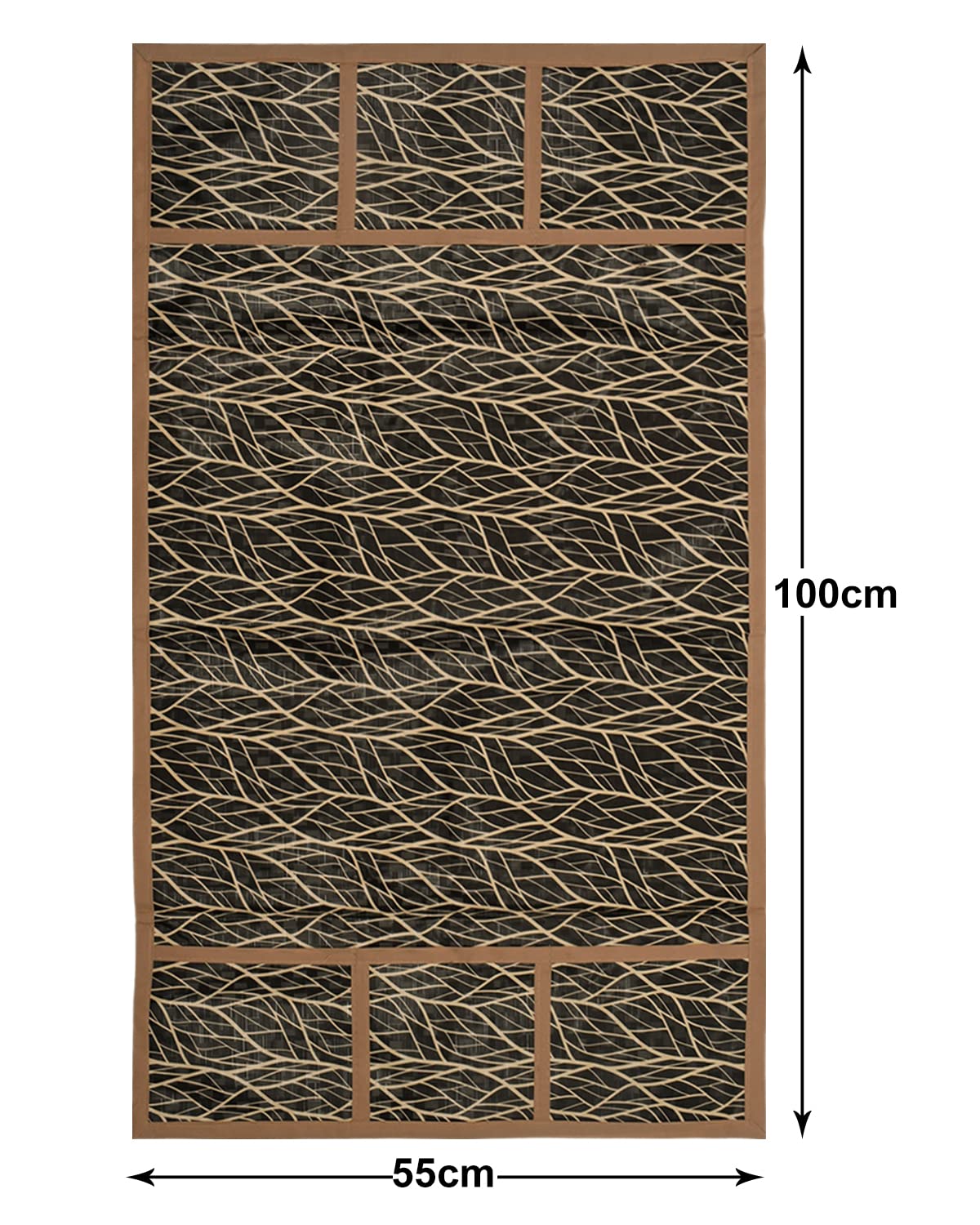 Kuber Industries Zebra Print PVC Fridge Top Cover with 6 Utility Side Pockets (Black) - view 6