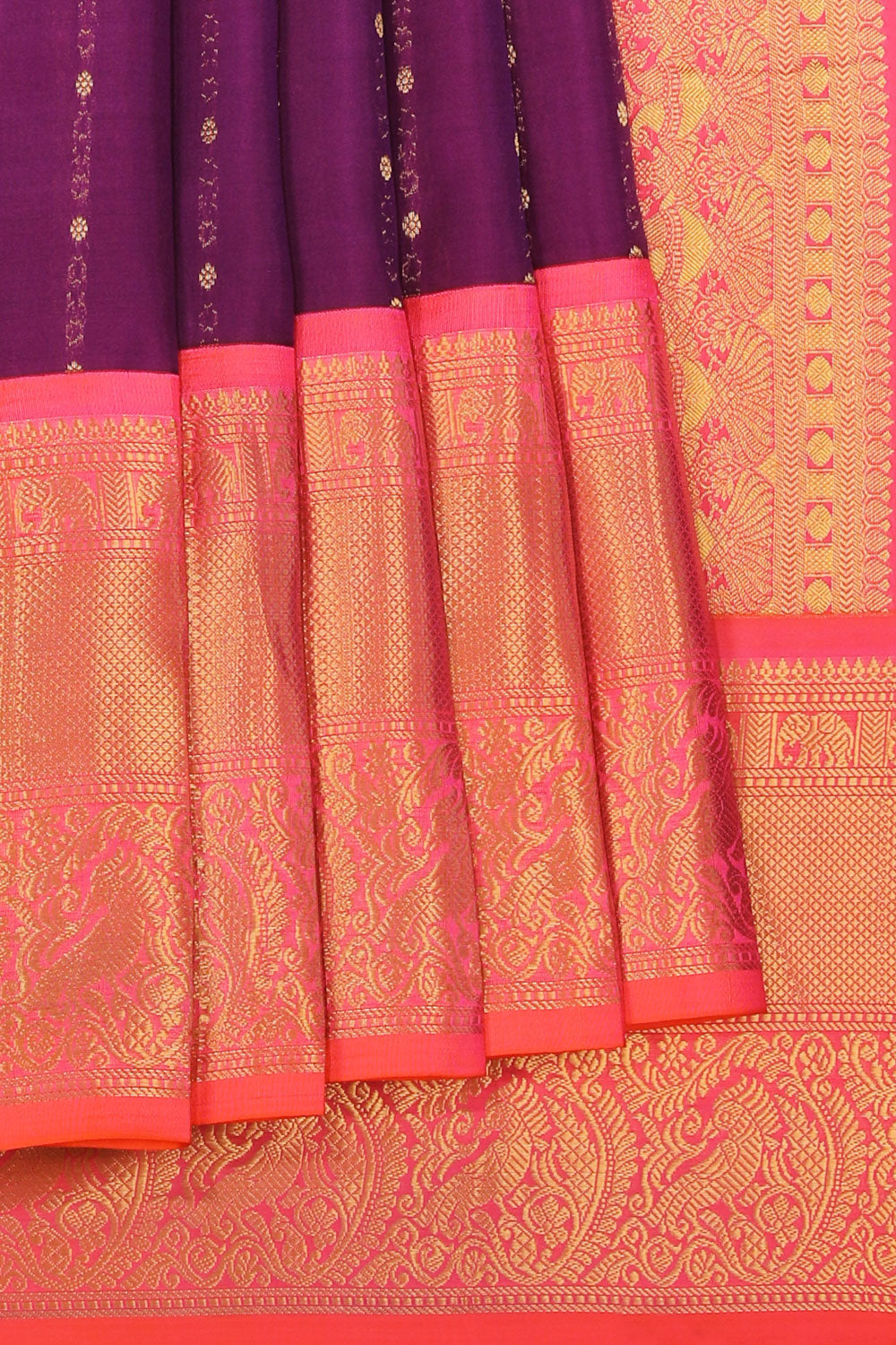 Kalanjali Gorgeous Silk Violet Saree – Women's